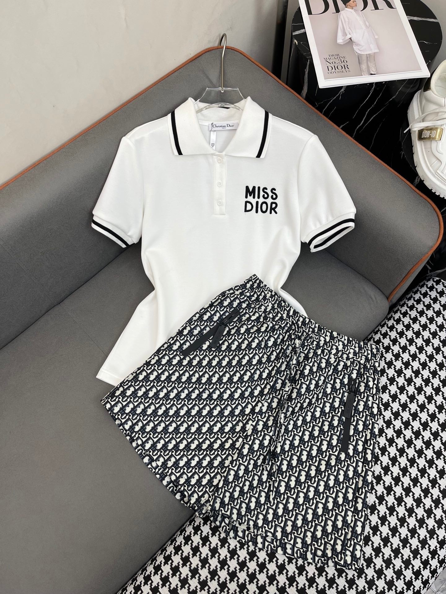Dior 25C Polo T-Shirt Mix Short Dior Monogram 228677