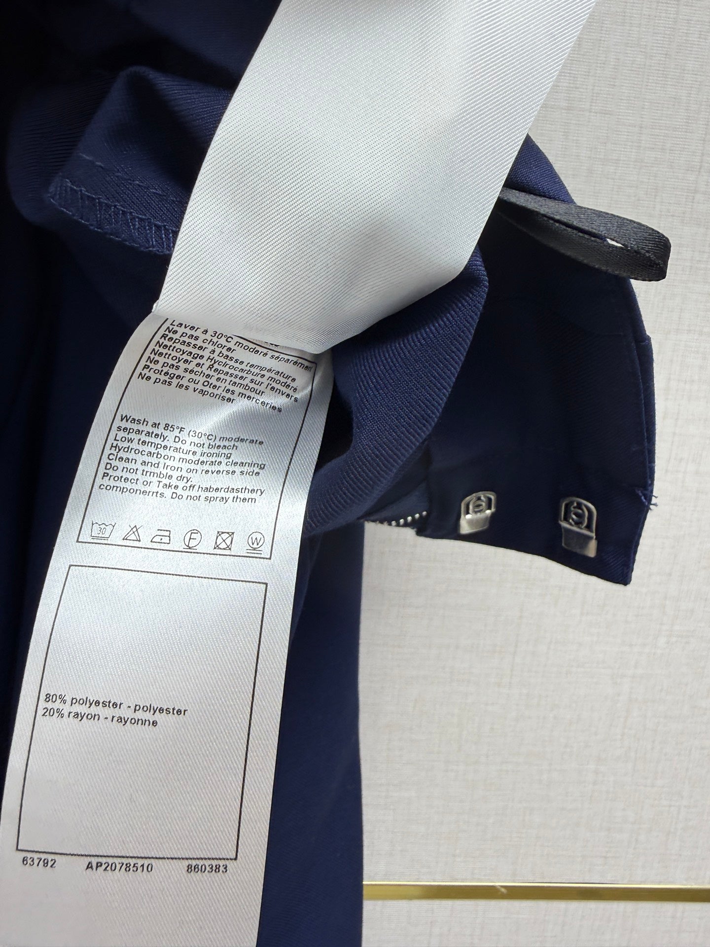 CC 26s Pleated Dress Trousers Khaki Cotton 421825