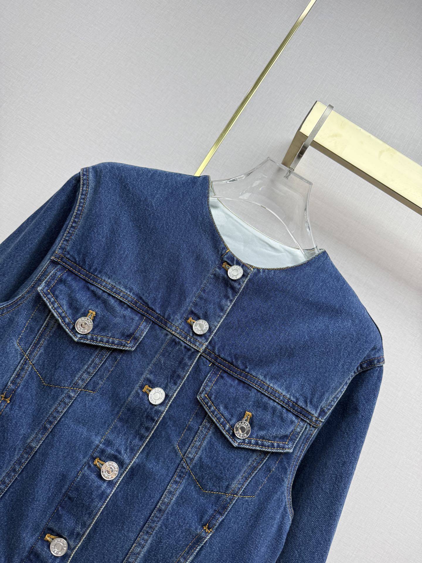 CC 26s Crew Neck Jacket Dark Blue Denim 421831