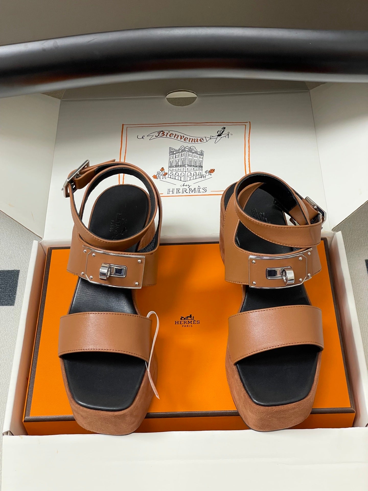 HM Lola 35 Heeled Sandals Brown Goatskin 534765