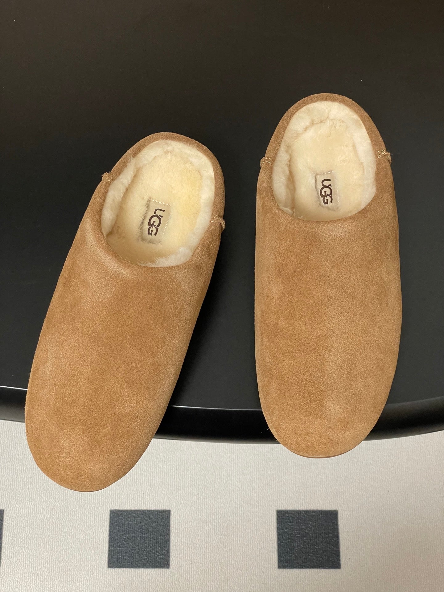 UGG Elea Slip-On Sandals Brown Wool Suede 525947