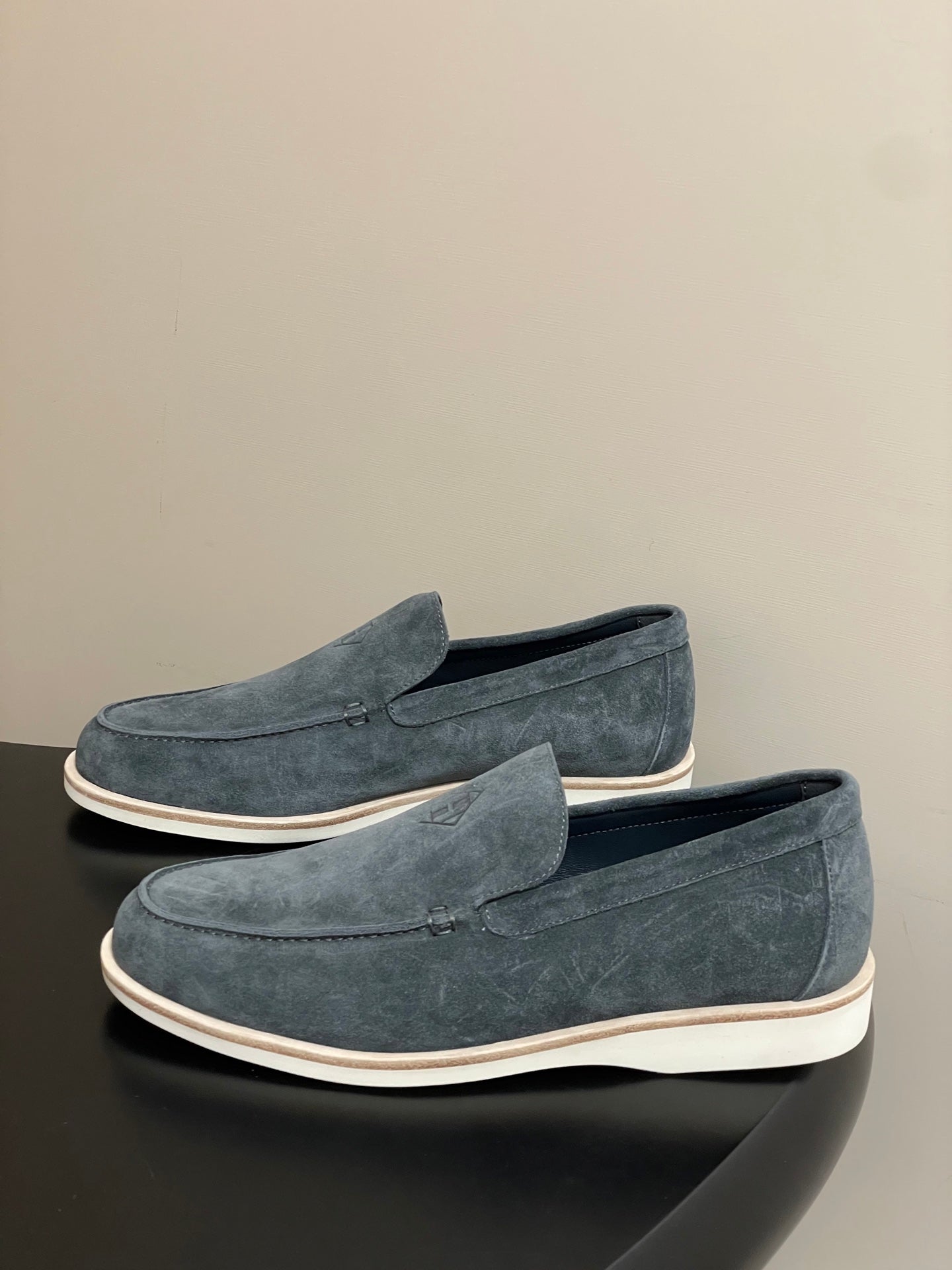 HM Low Loafers Slate Grey Suede 593666
