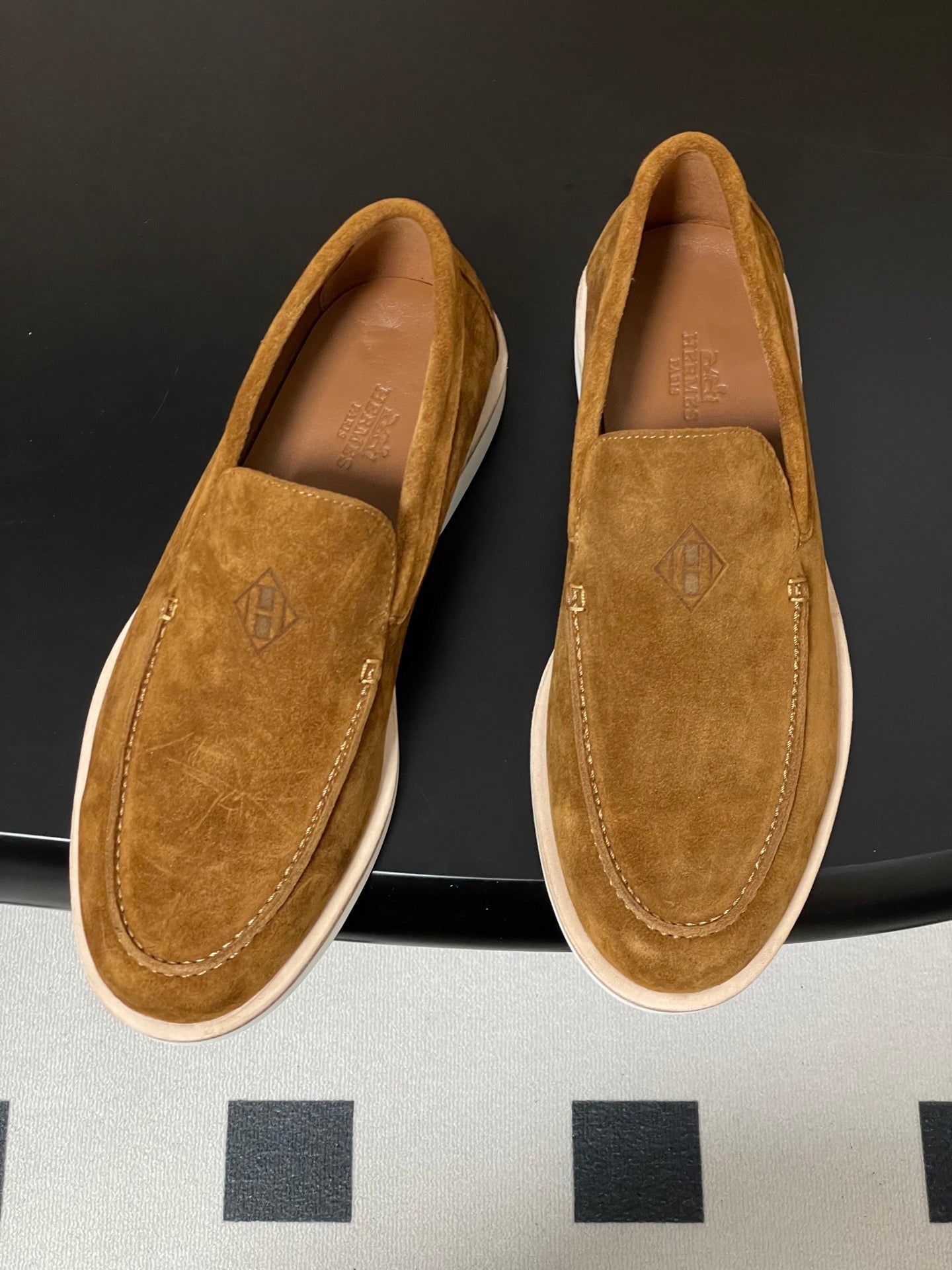 HM Low Loafers Dark Brown Suede 593668