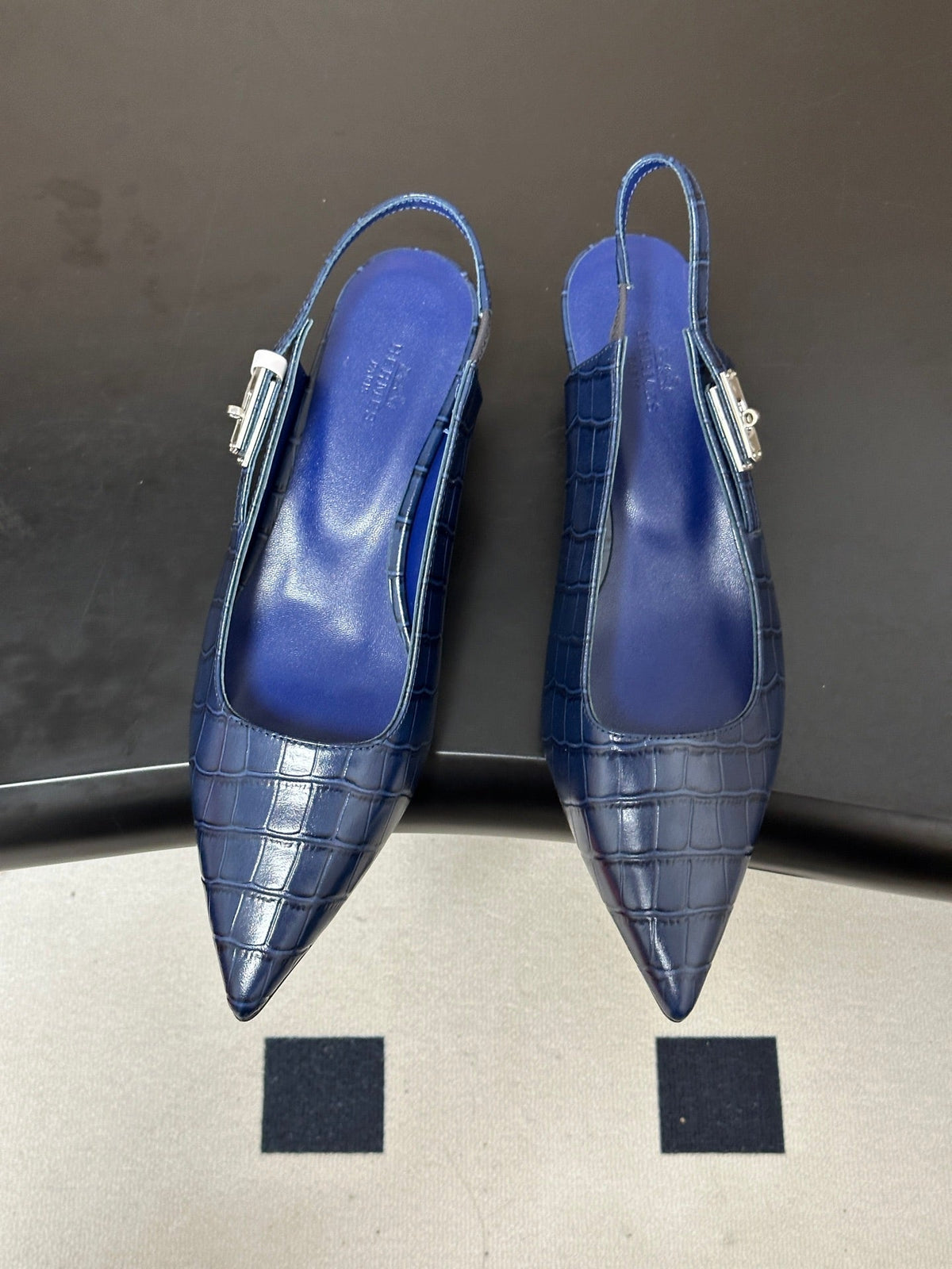 HM 26s Lover Slingbacks 4cm Blue Croc 150536
