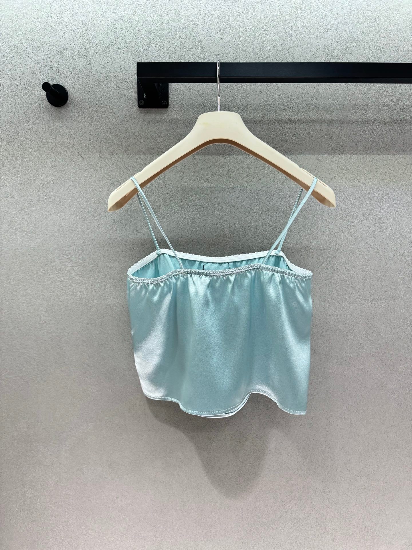 Miu Camisole Top Light Blue Satin 402819