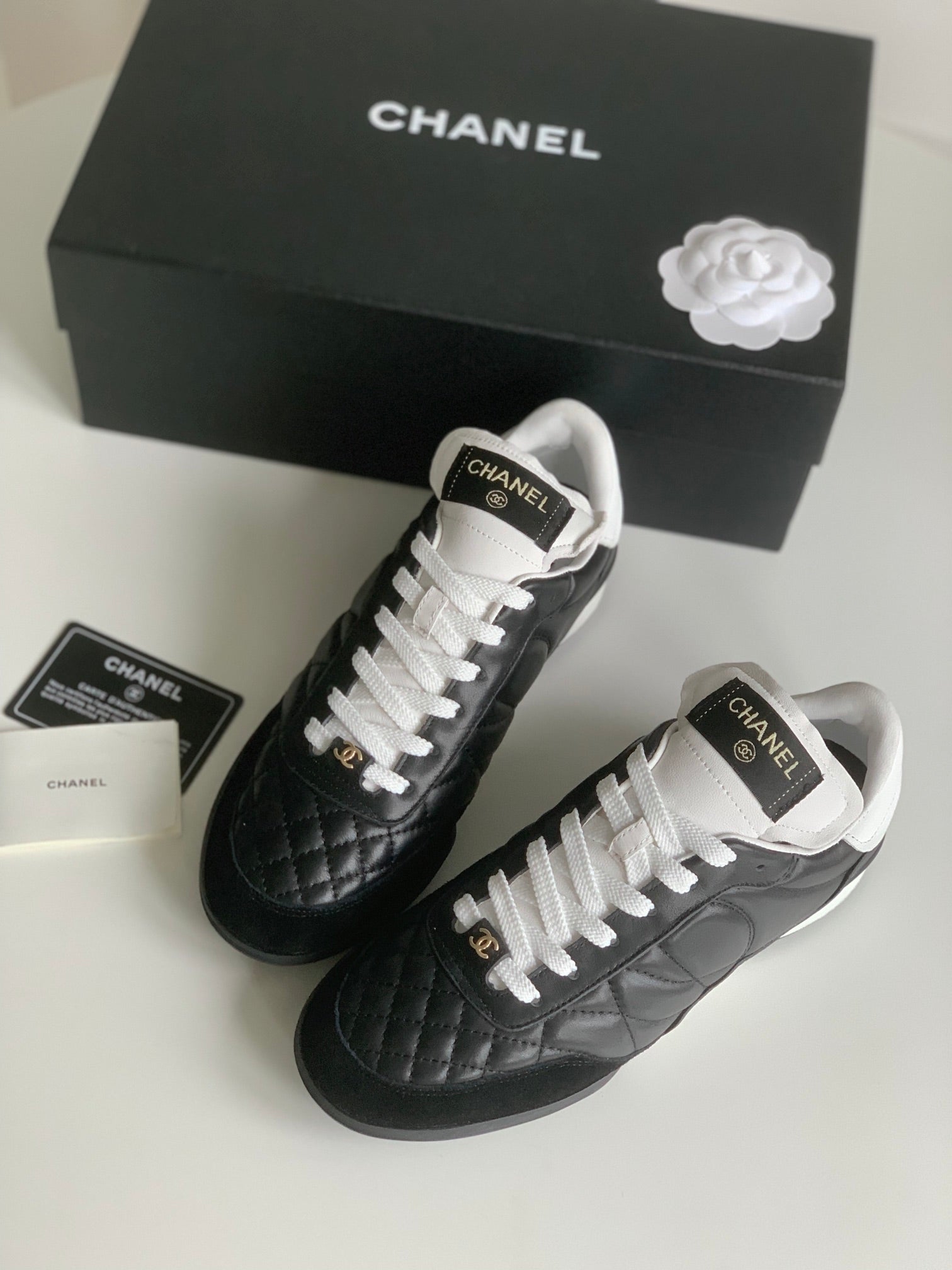 CC Sneaker In Black Lambskin Quilted 143546