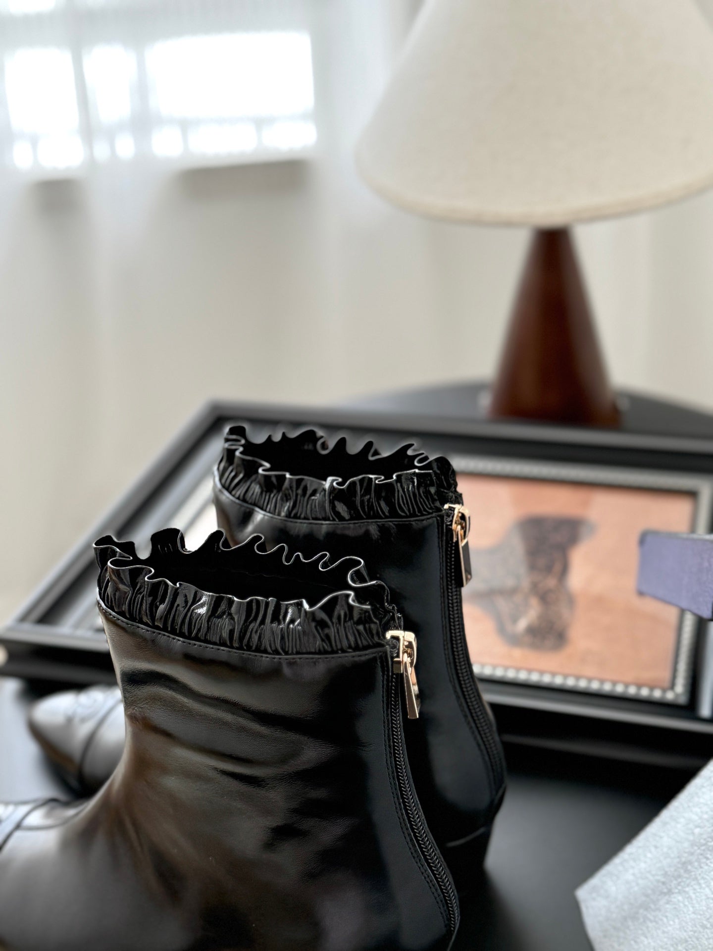CC 25P Mary Jane Boots Black Sheepskin 458772