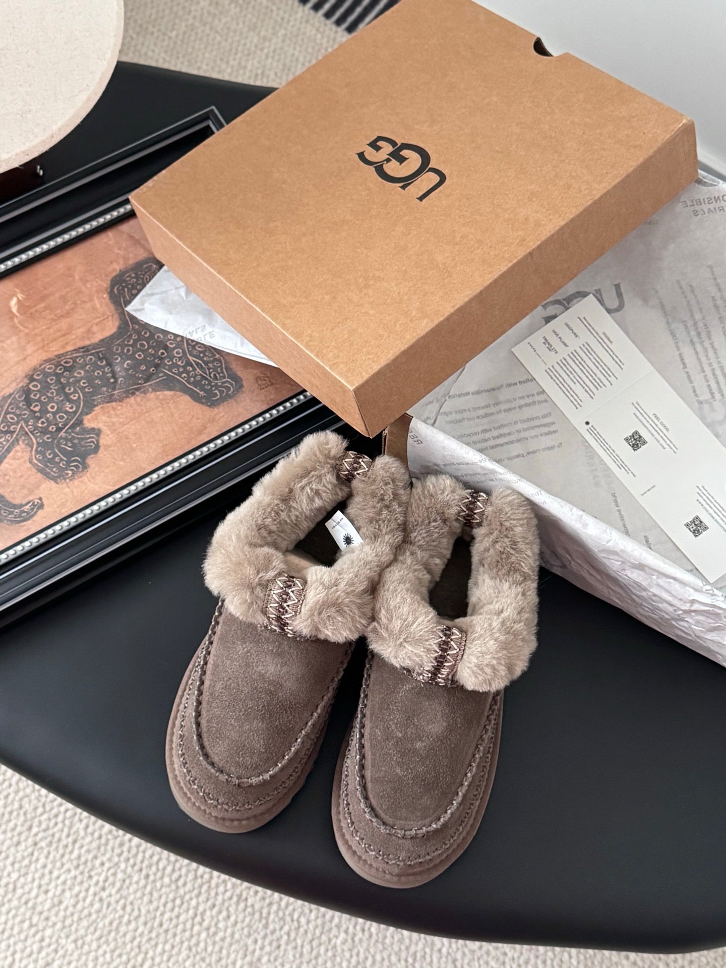 UGG Classic Ultra Mini Alpine Boots Coffeee Wool Suede 508054