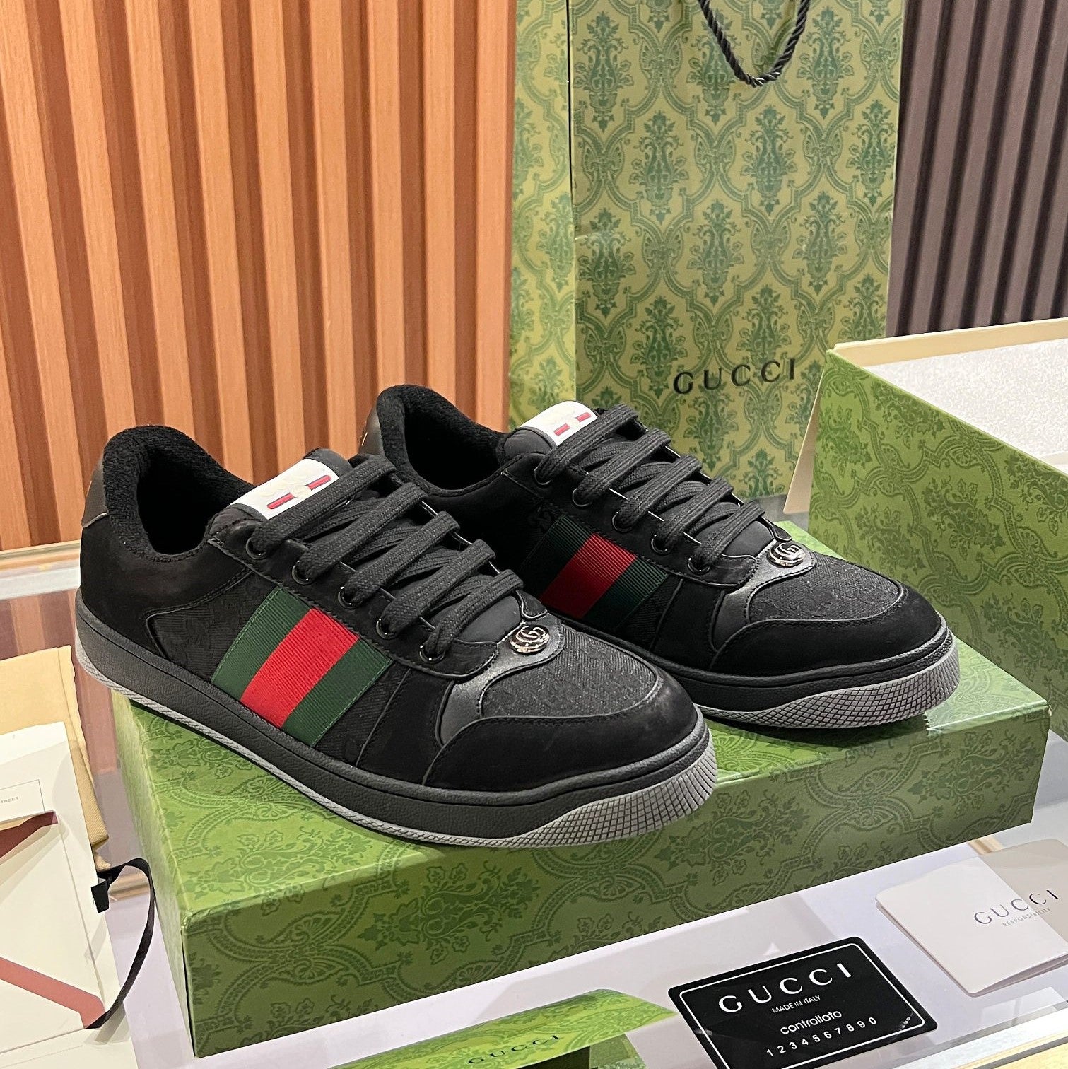GG 26s Ripstop Sneakers Canvas Leather 996959