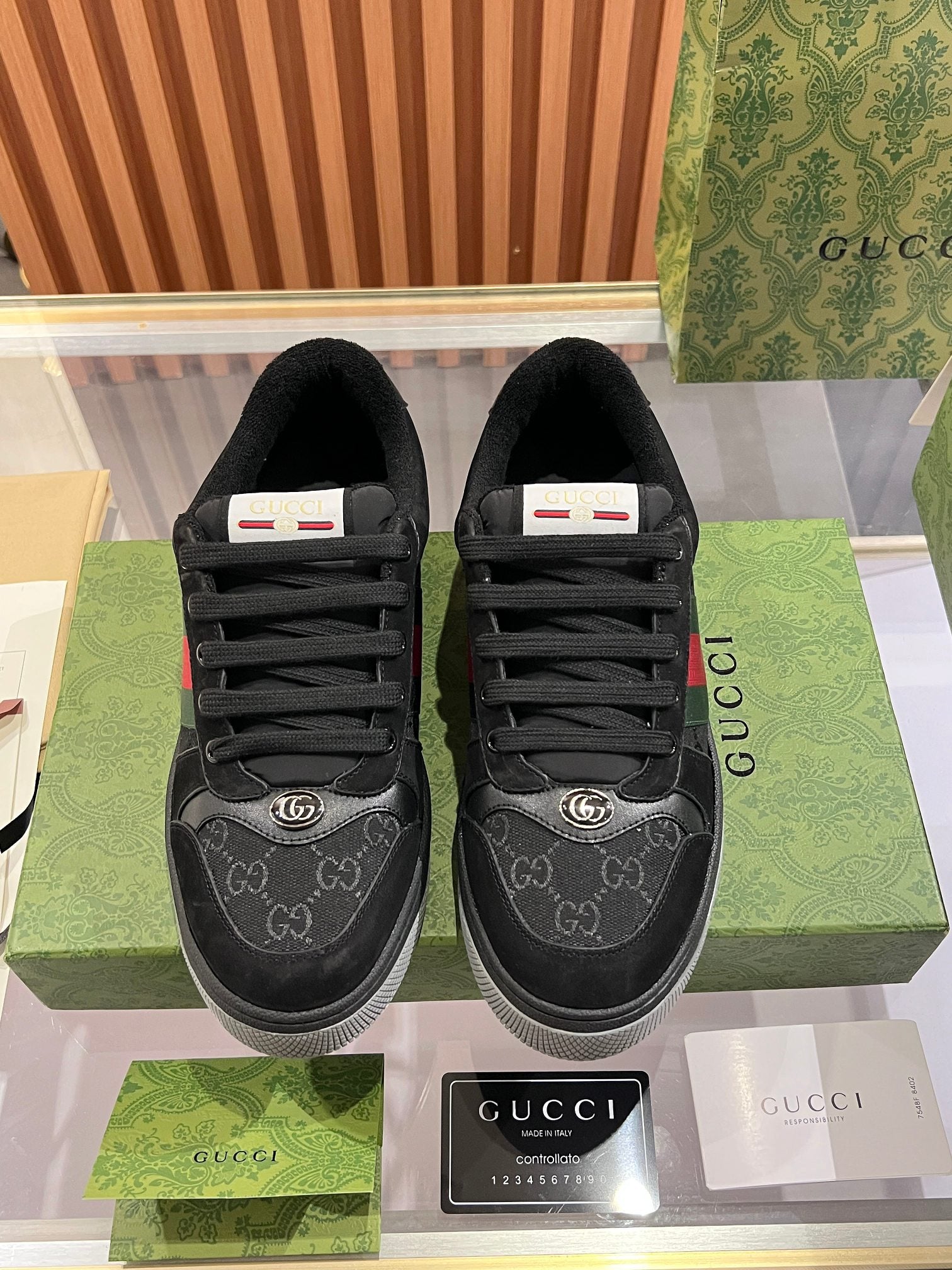 GG 26s Ripstop Sneakers Canvas Leather 996959