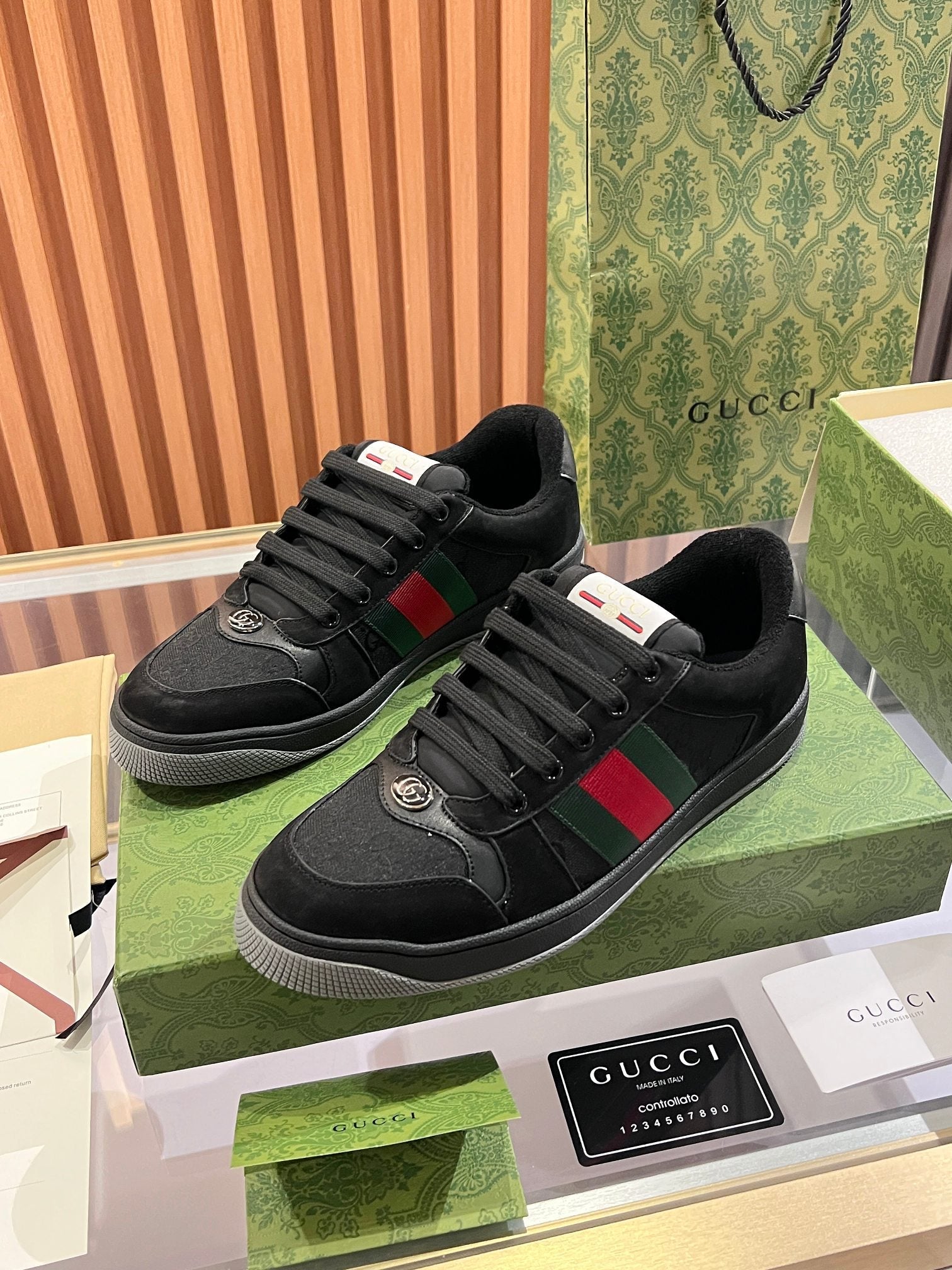 GG 26s Ripstop Sneakers Canvas Leather 996959