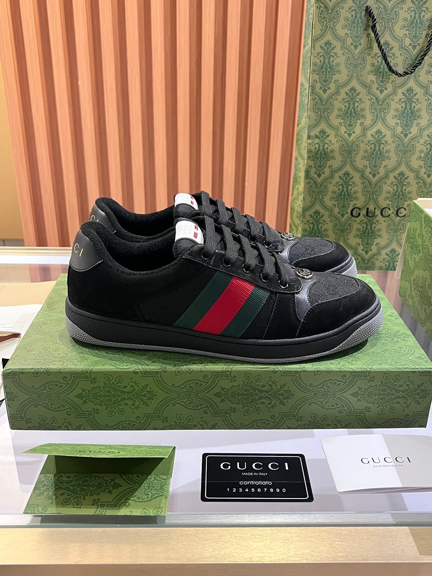 GG 26s Ripstop Sneakers Canvas Leather 996959