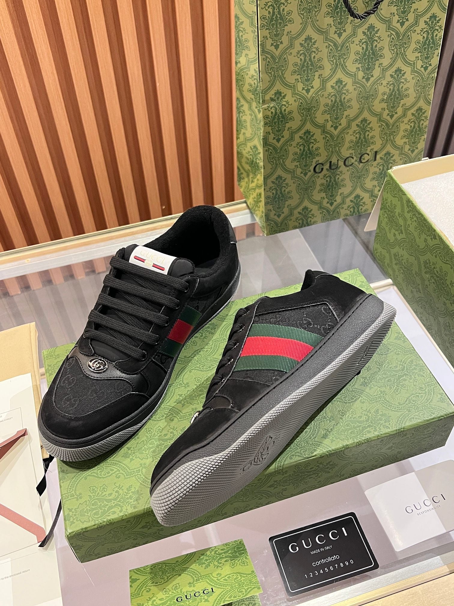GG 26s Ripstop Sneakers Canvas Leather 996959