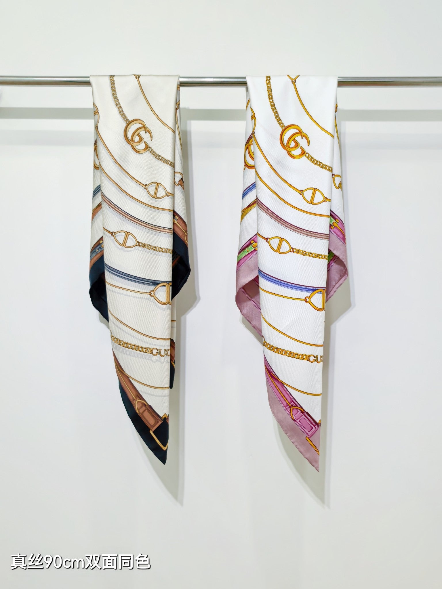 GG Belt Print Cashmere Ivory / Black Silk 145790