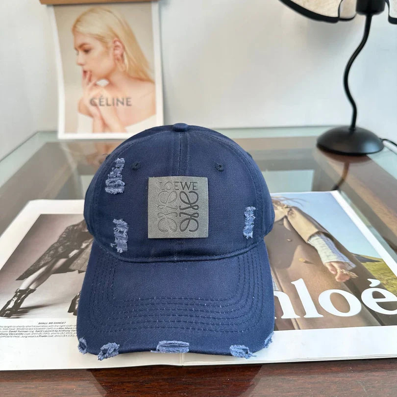 Loewe Distressed Baseball Cap 343427