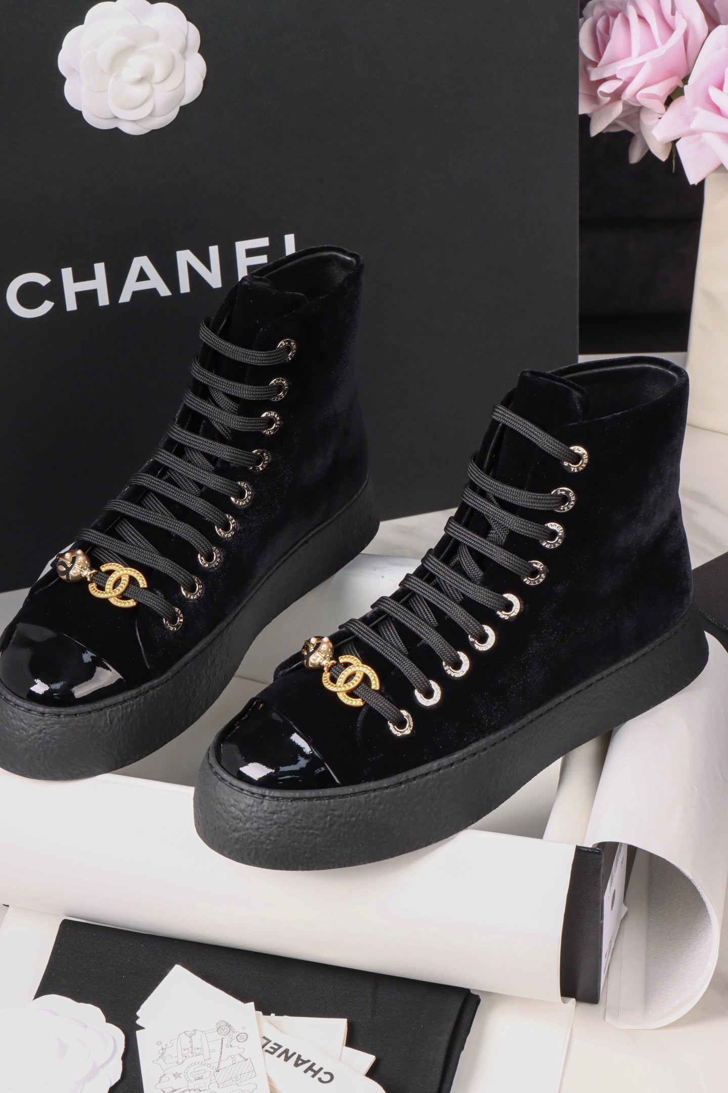 CC 26s Combat Boots Black Suede Leather 964729