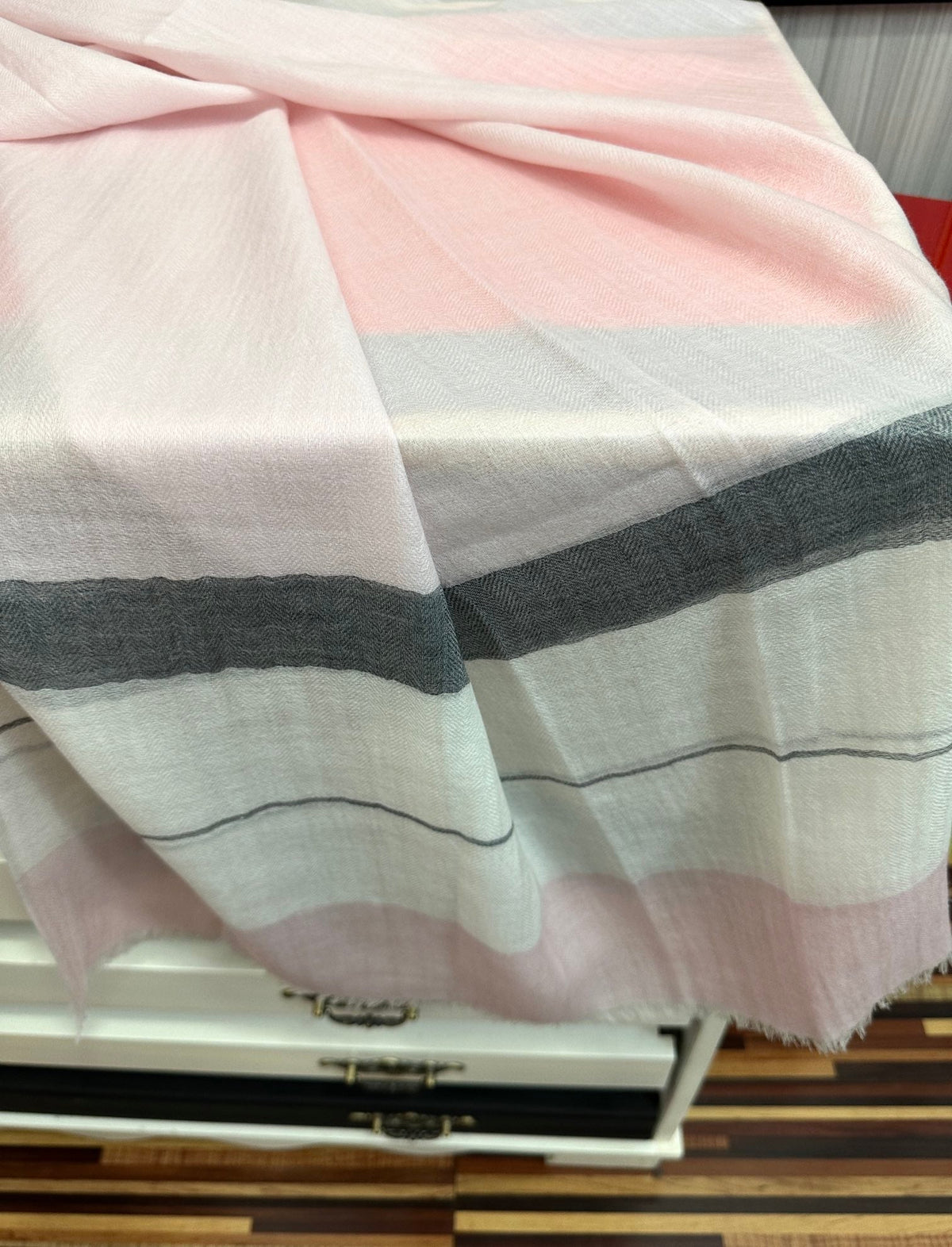 Scarf 200 Cm In Pastel Pink Silk And Cashmere 400025