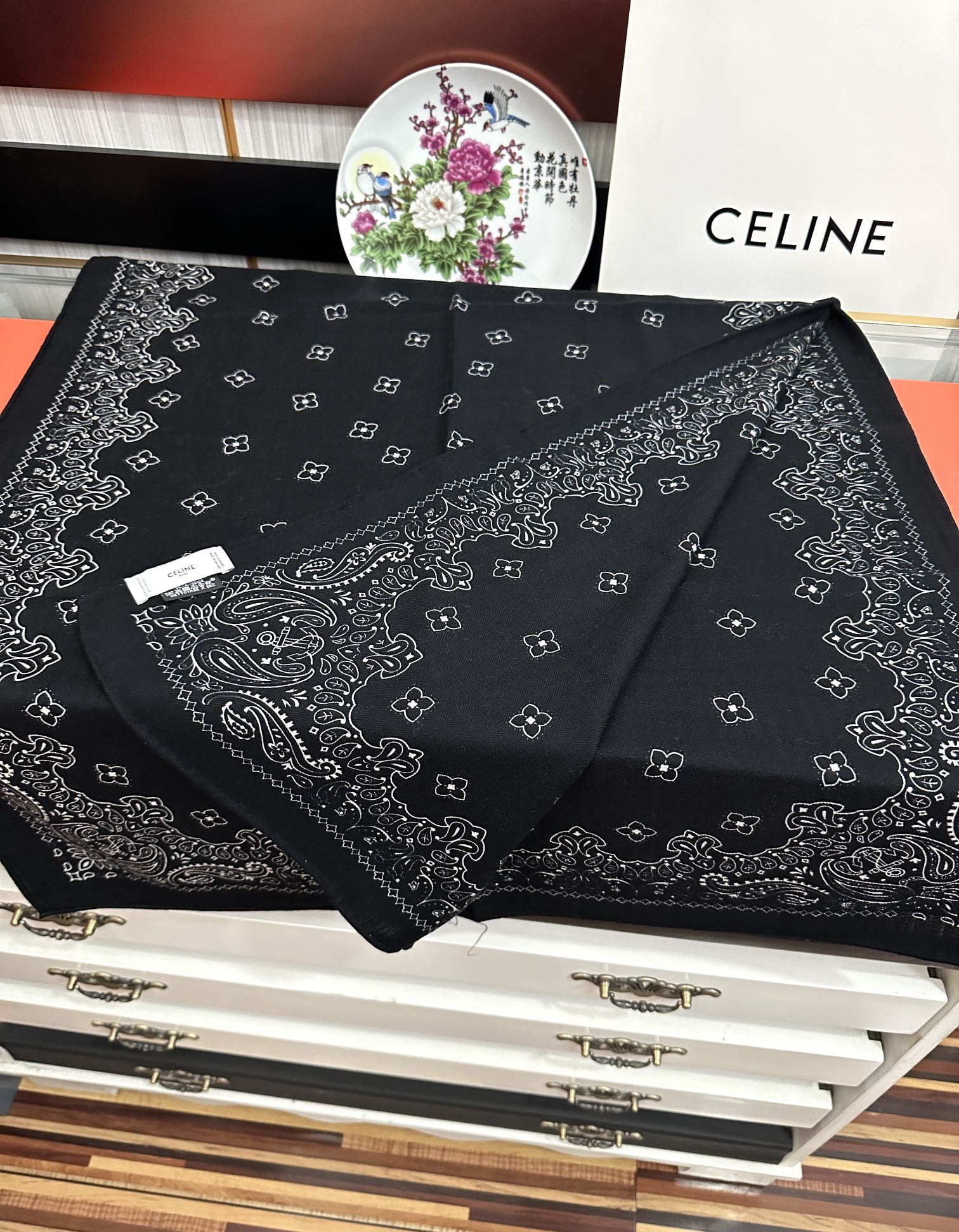 Celine Scarf 65x185cm Black Cashmere 286305