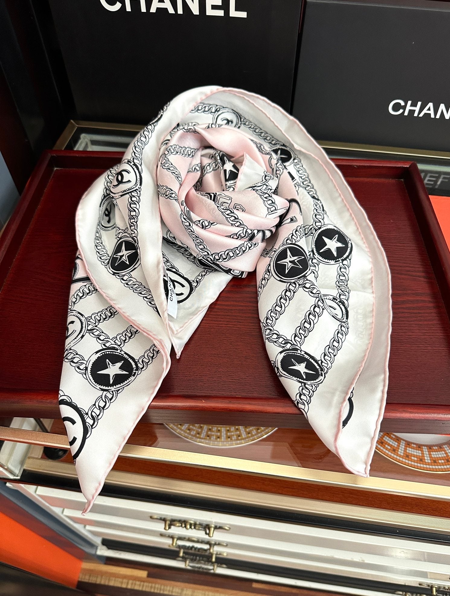 CC Scarf 90x90 Colorful Twill Silk 443156