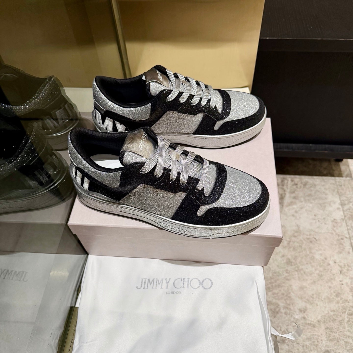 Jimmy Florent Sneaker Black Grey Glitter 715037