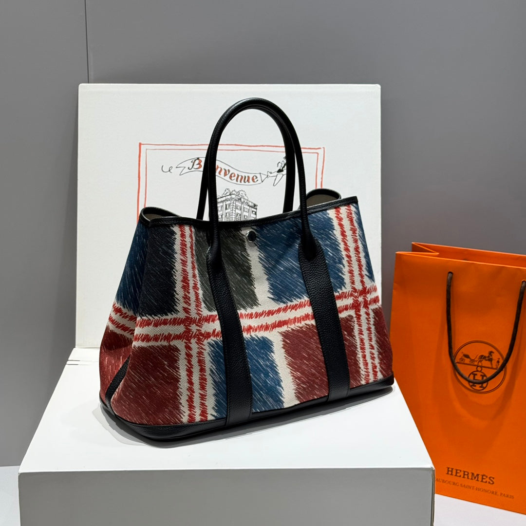 HM Garden Party 36 Multicolor Canvas and Negonda Calfskin 243174