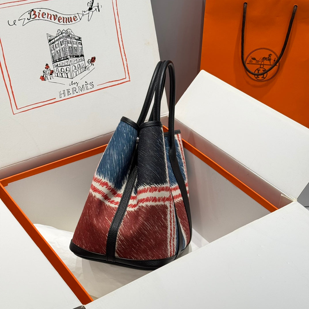 HM Garden Party 36 Multicolor Canvas and Negonda Calfskin 243174