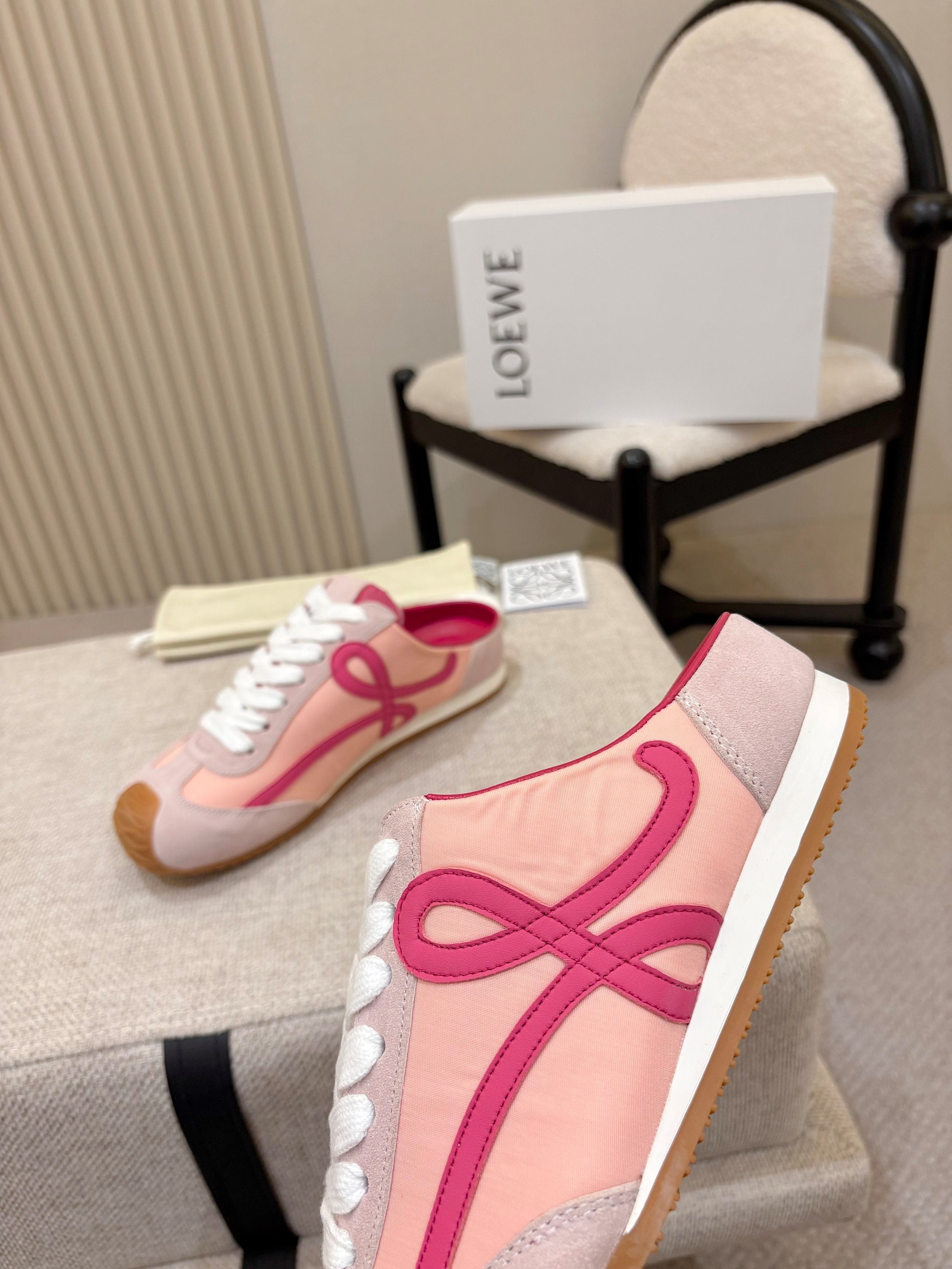 Loewe Ballet Runner Slip-On Purple Pink Suede Nylon 833803