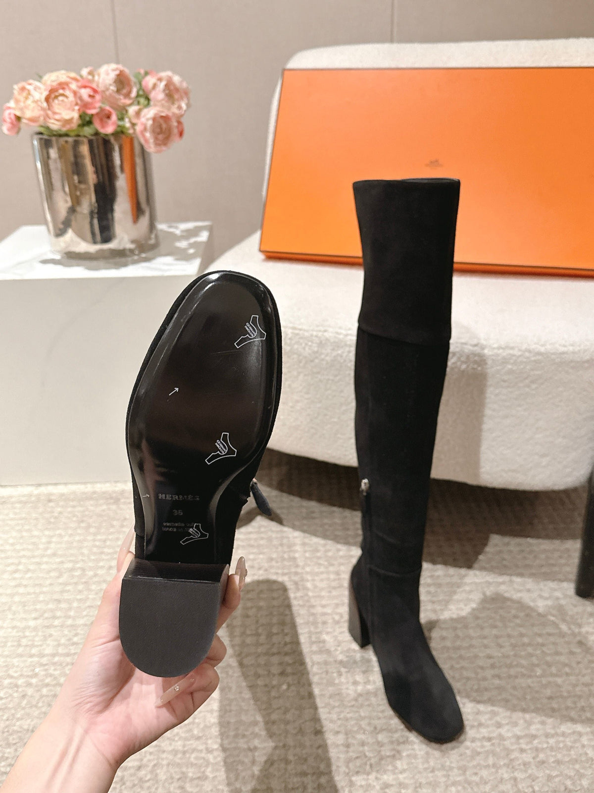 Hermes 26s Nalla High Boots 168289