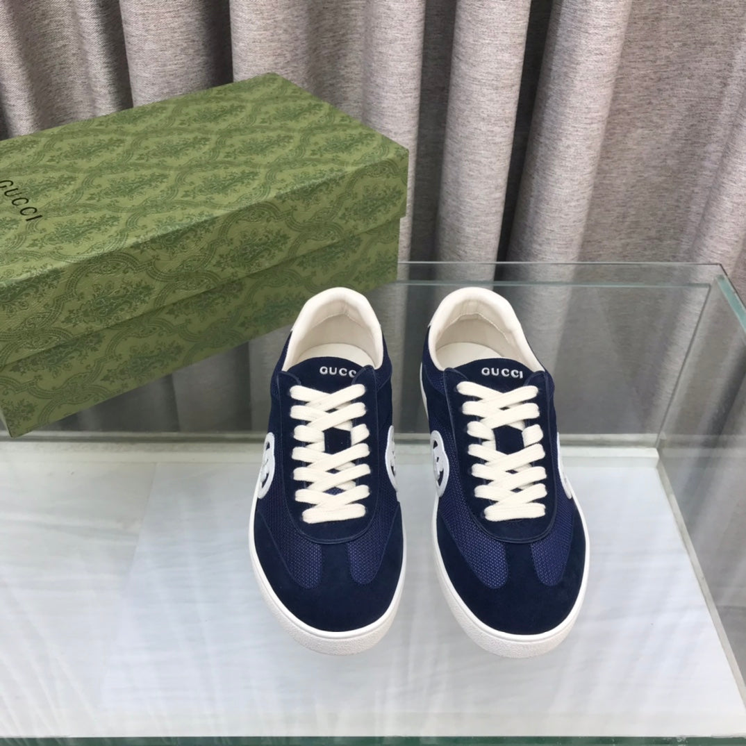 Gucci 26s Interlocking G Sneaker Denim Blue Suede