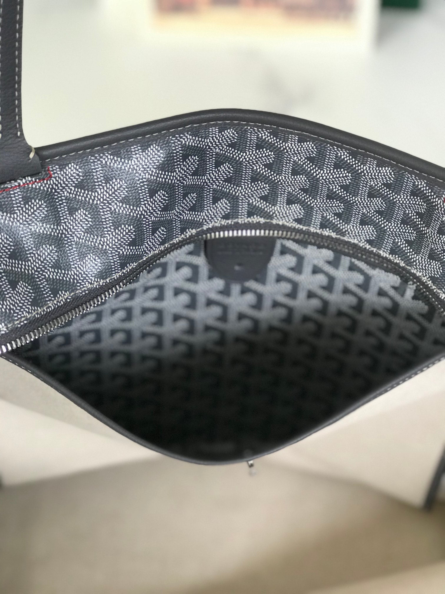 Goyard Artois GM Bag 37cm Grey Canvas & Calfskin