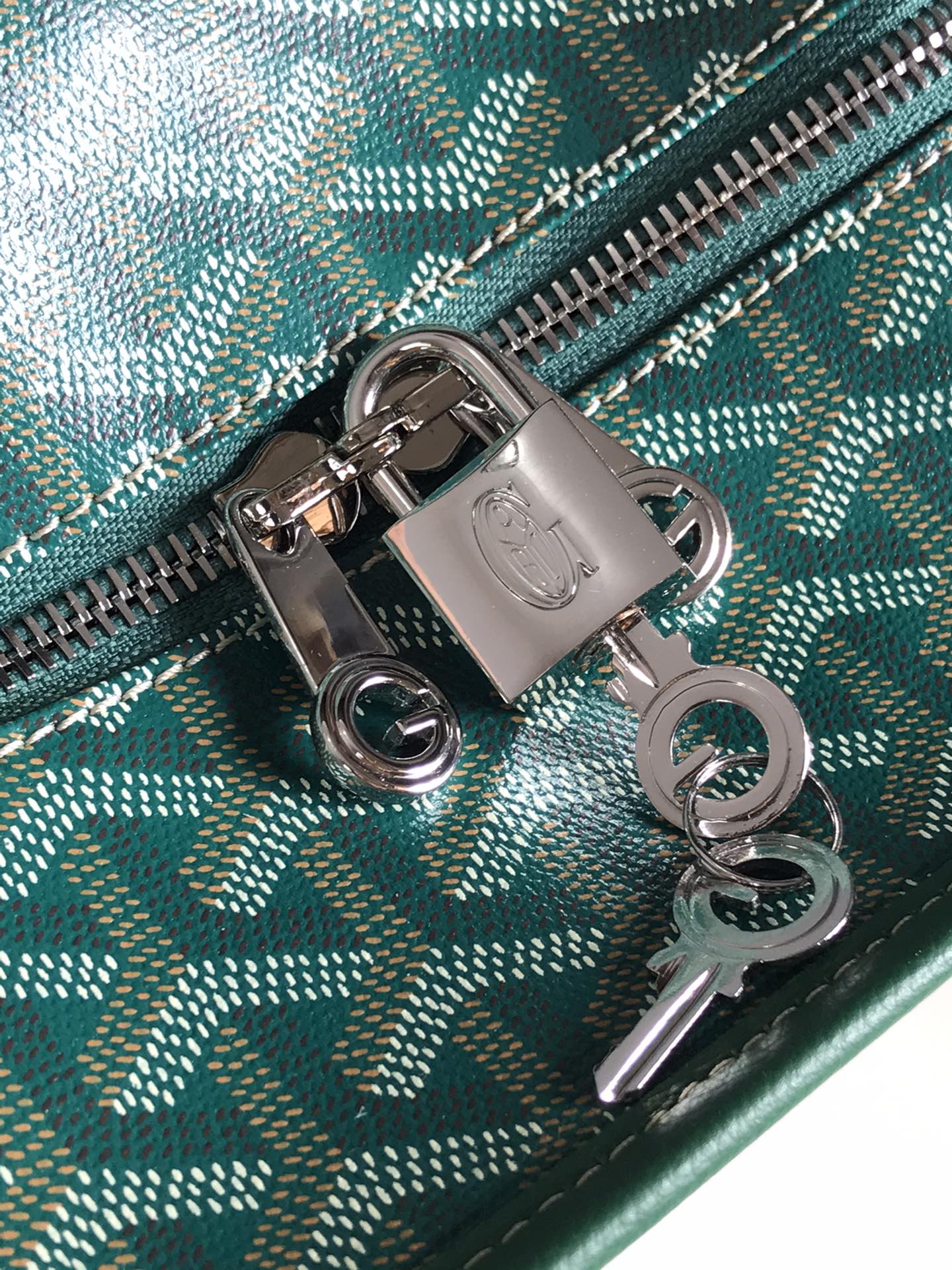 Goyard Artois GM Bag 37cm Green Canvas & Calfskin