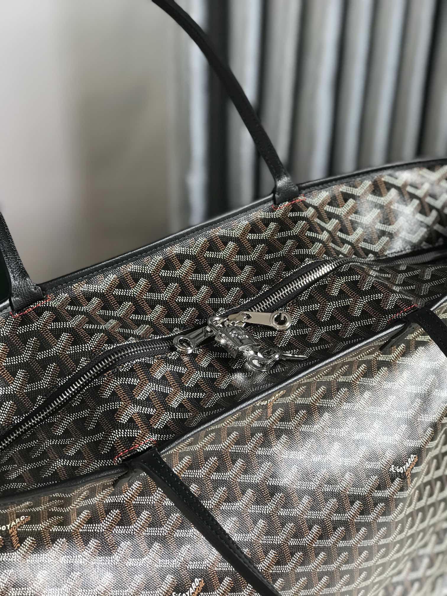 Goyard Artois GM Bag 37cm Black Canvas & Calfskin