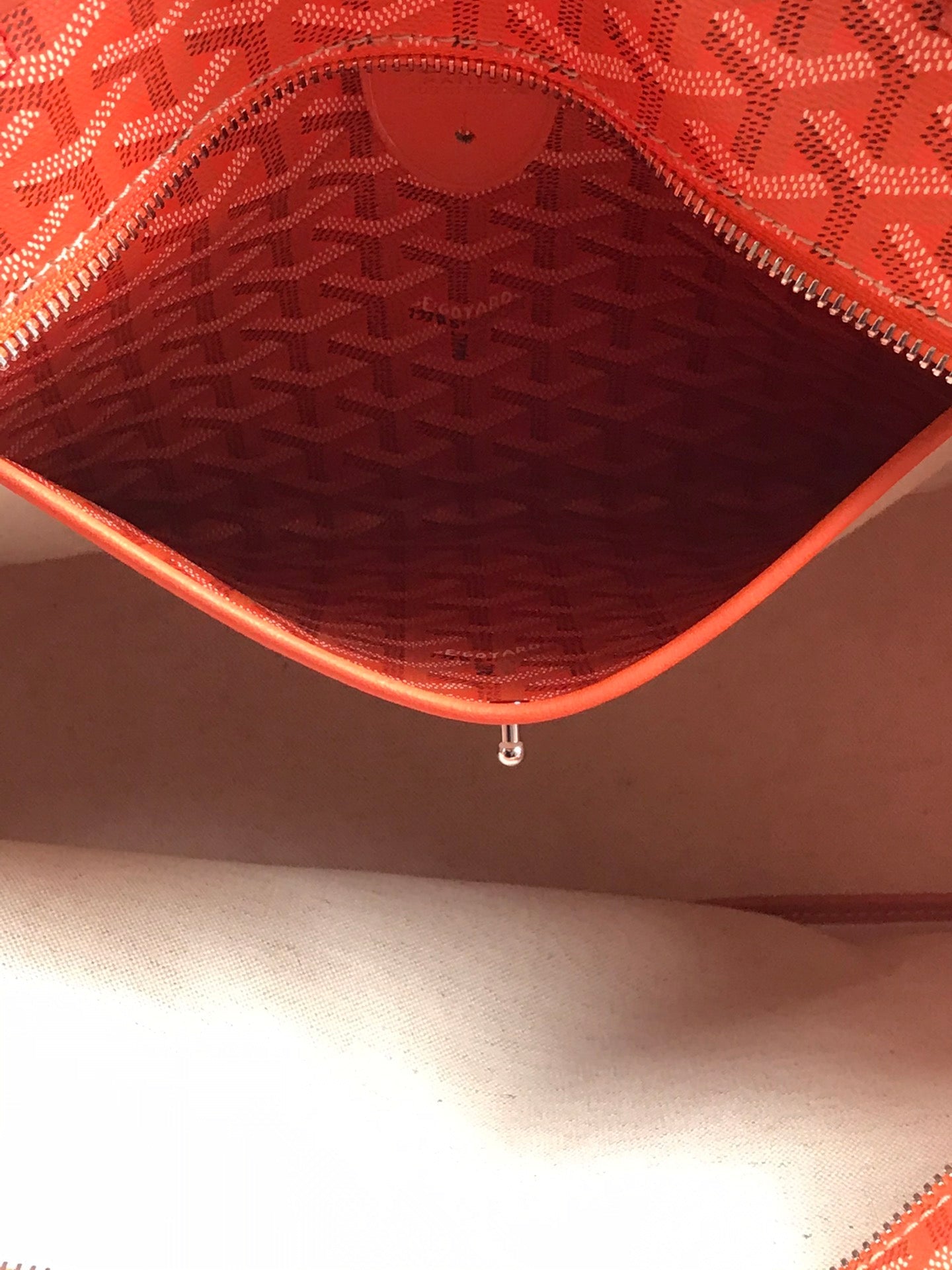 Goyard Artois PM Bag 35cm Orange Canvas & Calfskin