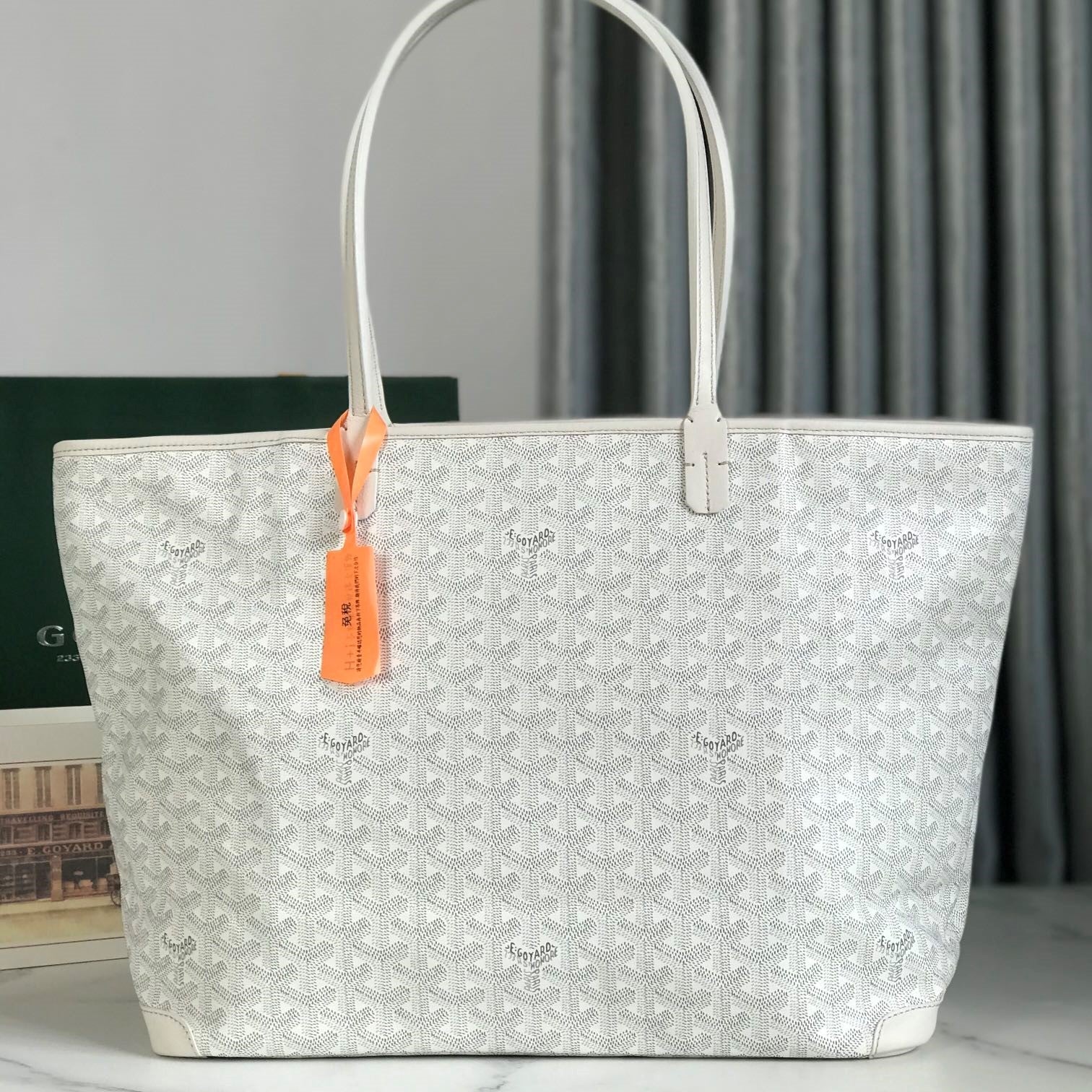 Goyard Artois PM Bag 35cm White Canvas & Calfskin