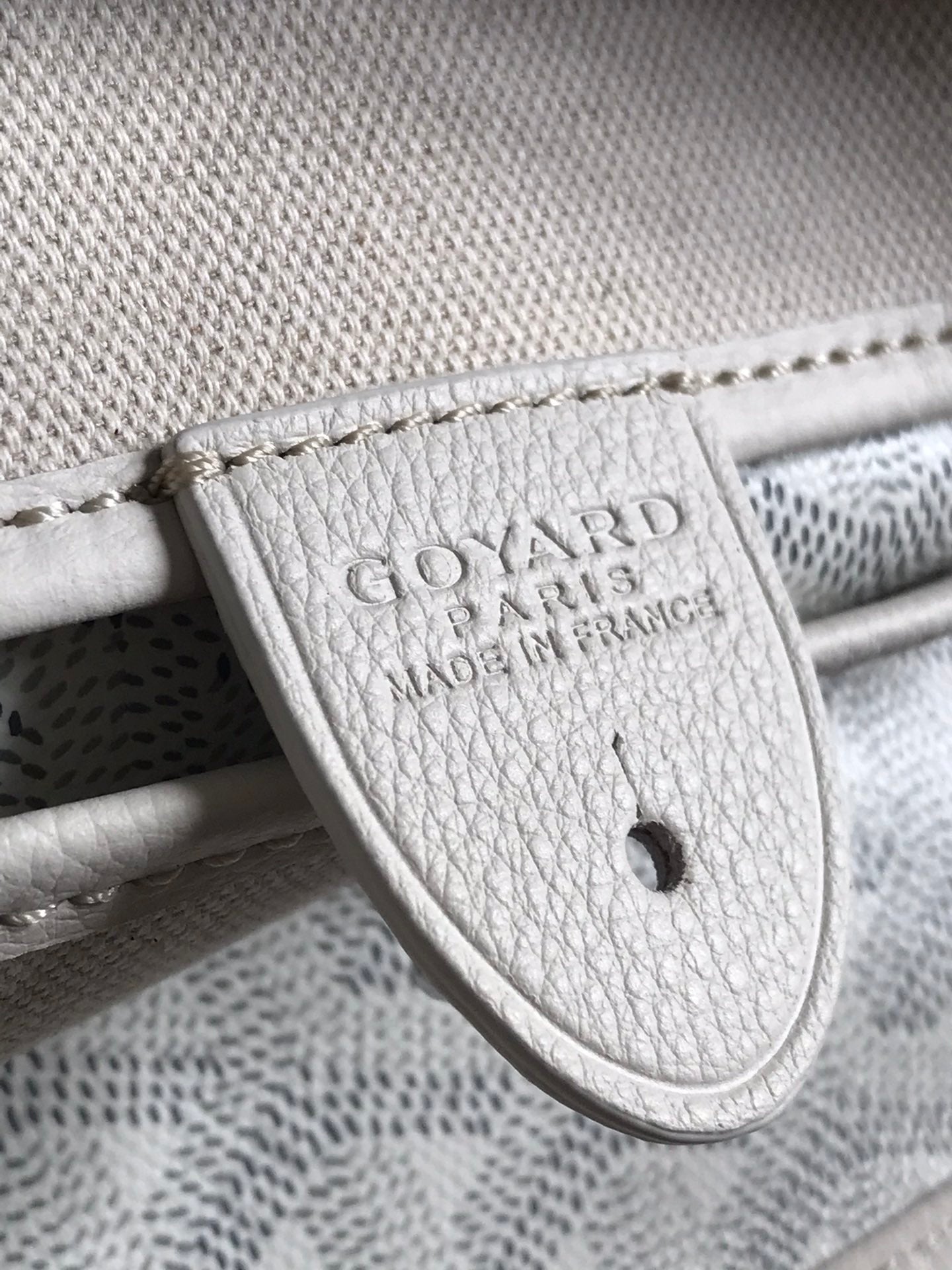 Goyard Artois PM Bag 35cm White Canvas & Calfskin
