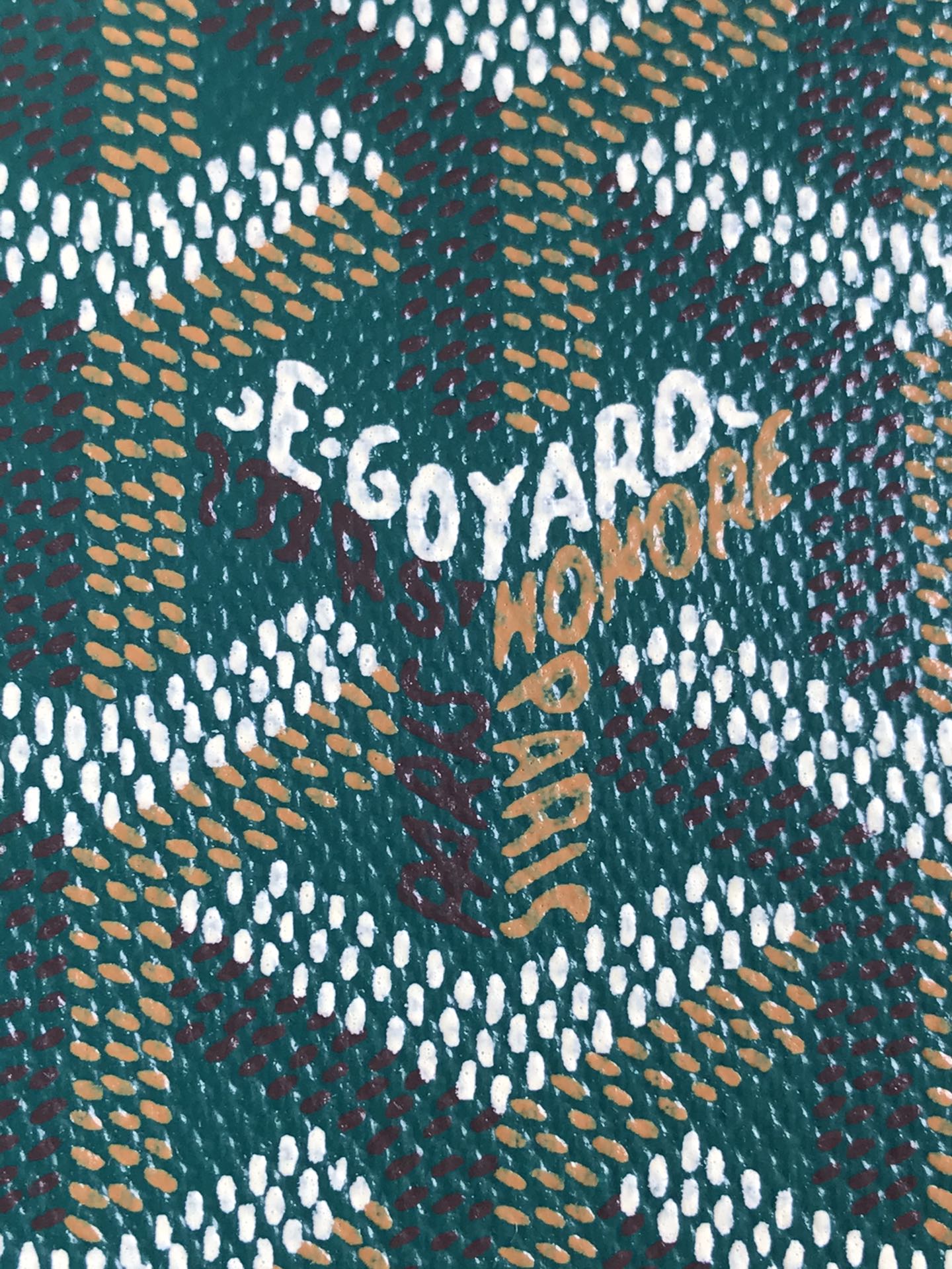 Goyard Grenelle Passport Cover 10cm Green Canvas & Cafskin