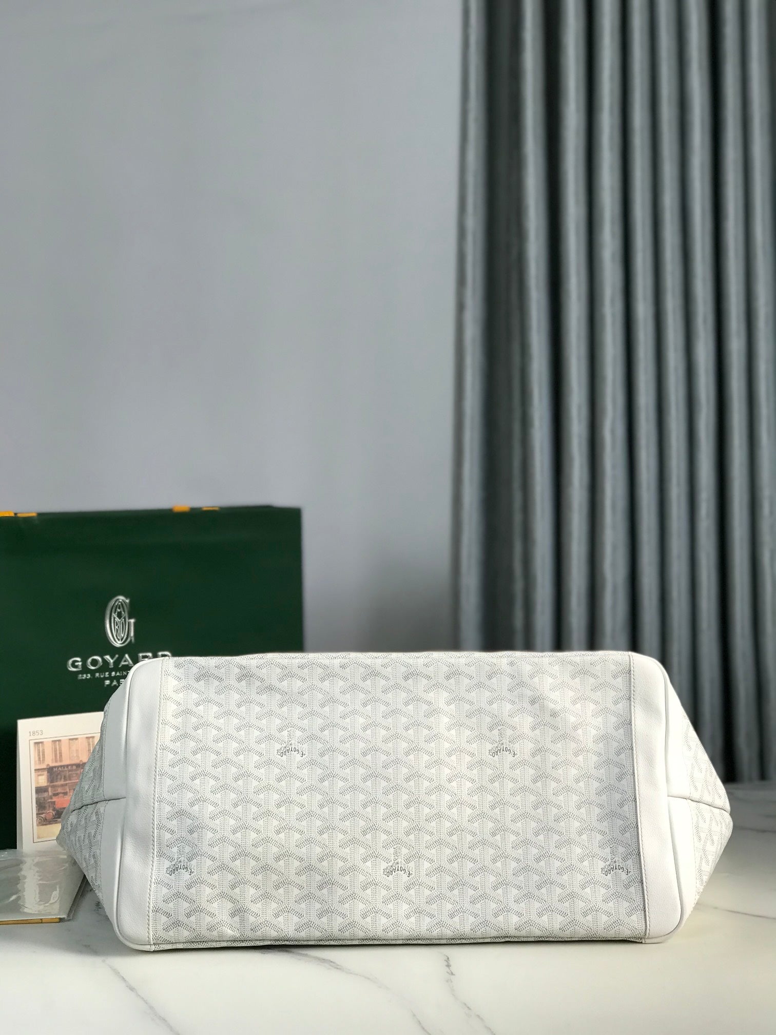 Goyard Artois GM Bag 37cm White Canvas & Calfskin