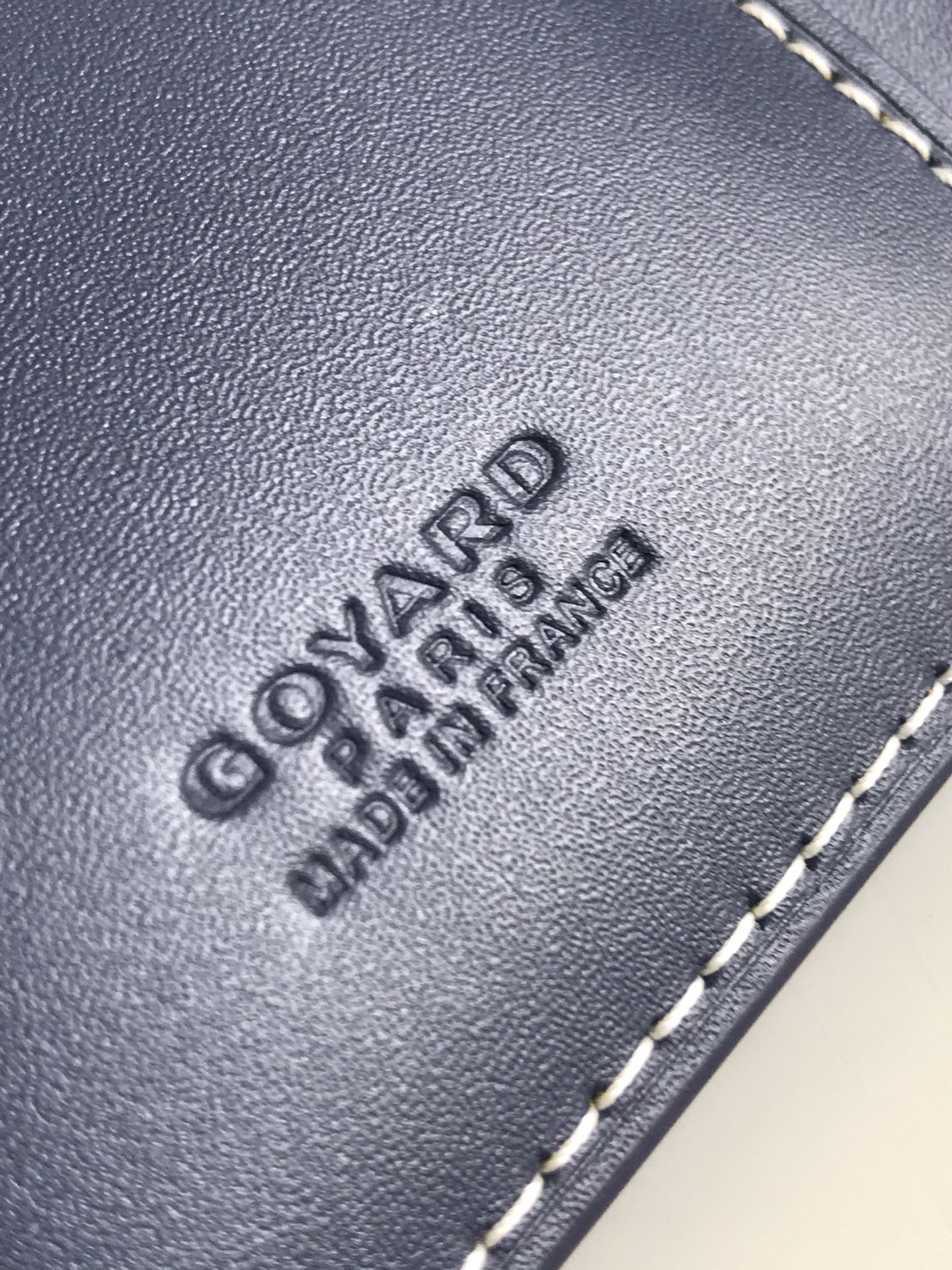 Goyard Saint-Pierre Card Wallet 11cm Navy Blue Canvas