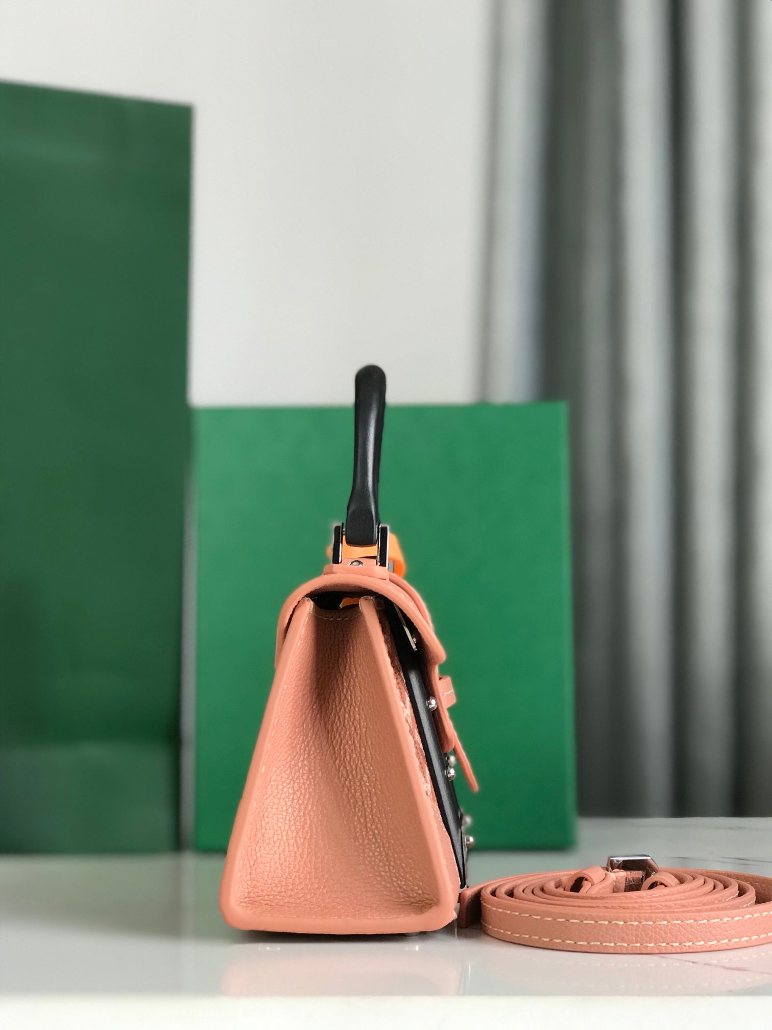 Goyard Saïgon Nano Mini Bag 14.5cm Pink Canvas & Calfskin