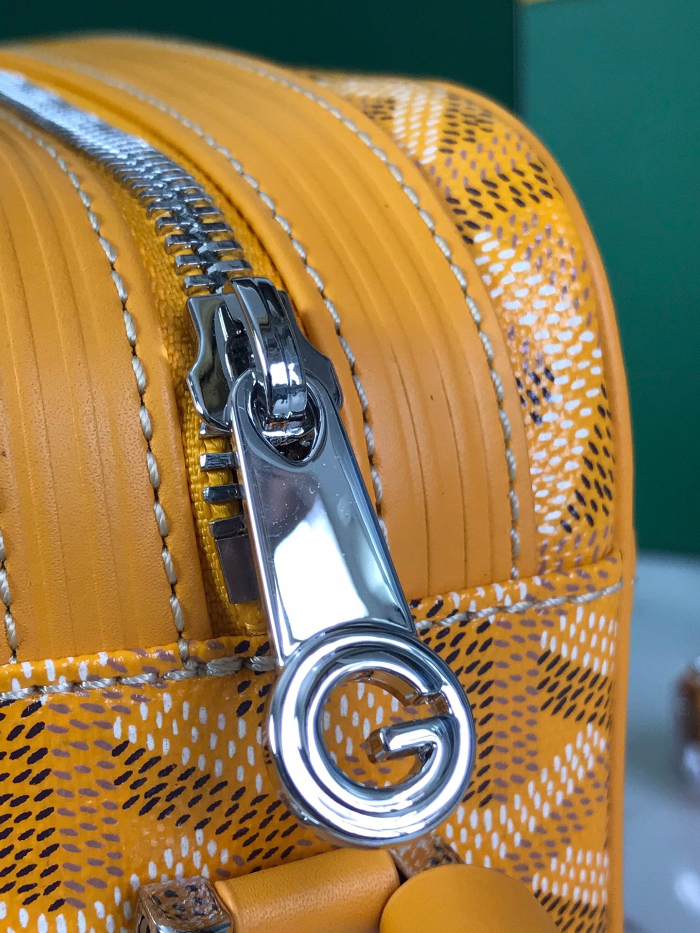 Goyard Cap-Vert Camera Bag Yellow Calfskin Canvas 290860