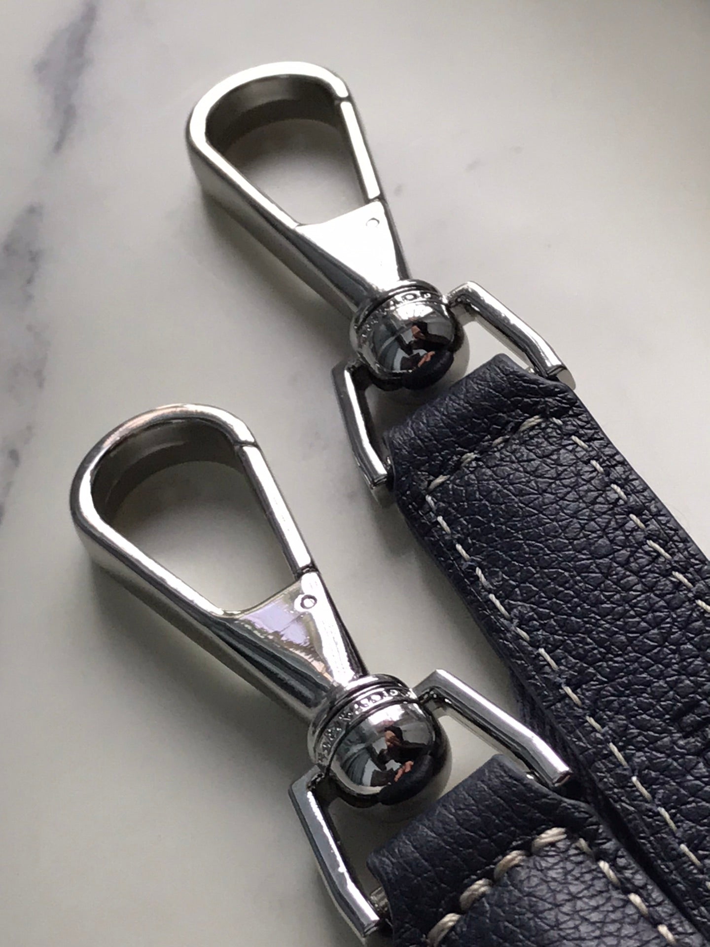 Goyard Barrel 40 Sports Bag Navy Blue Canvas & Calfskin