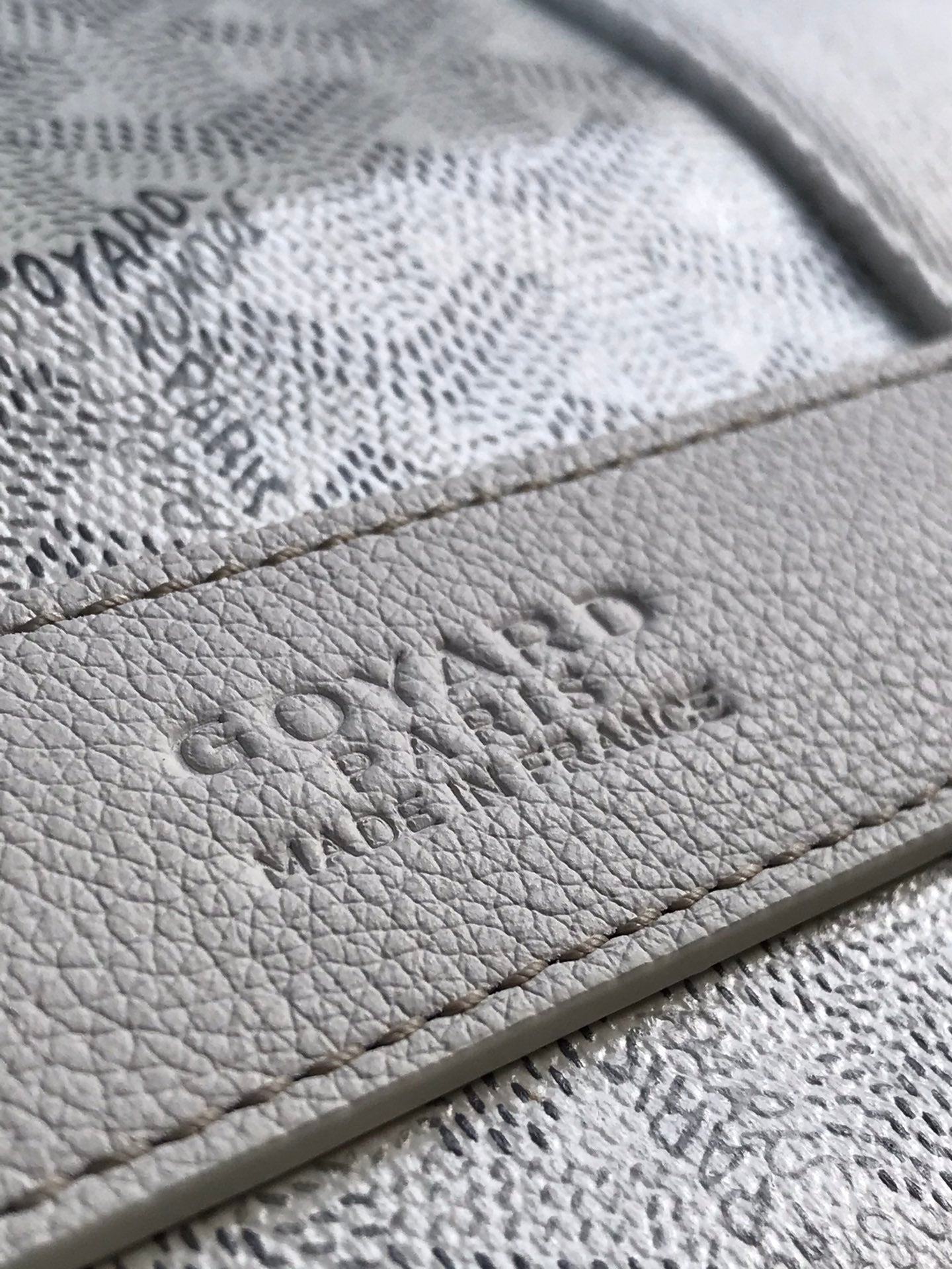 Goyard Barrel 40 Sports Bag White Canvas & Calfskin