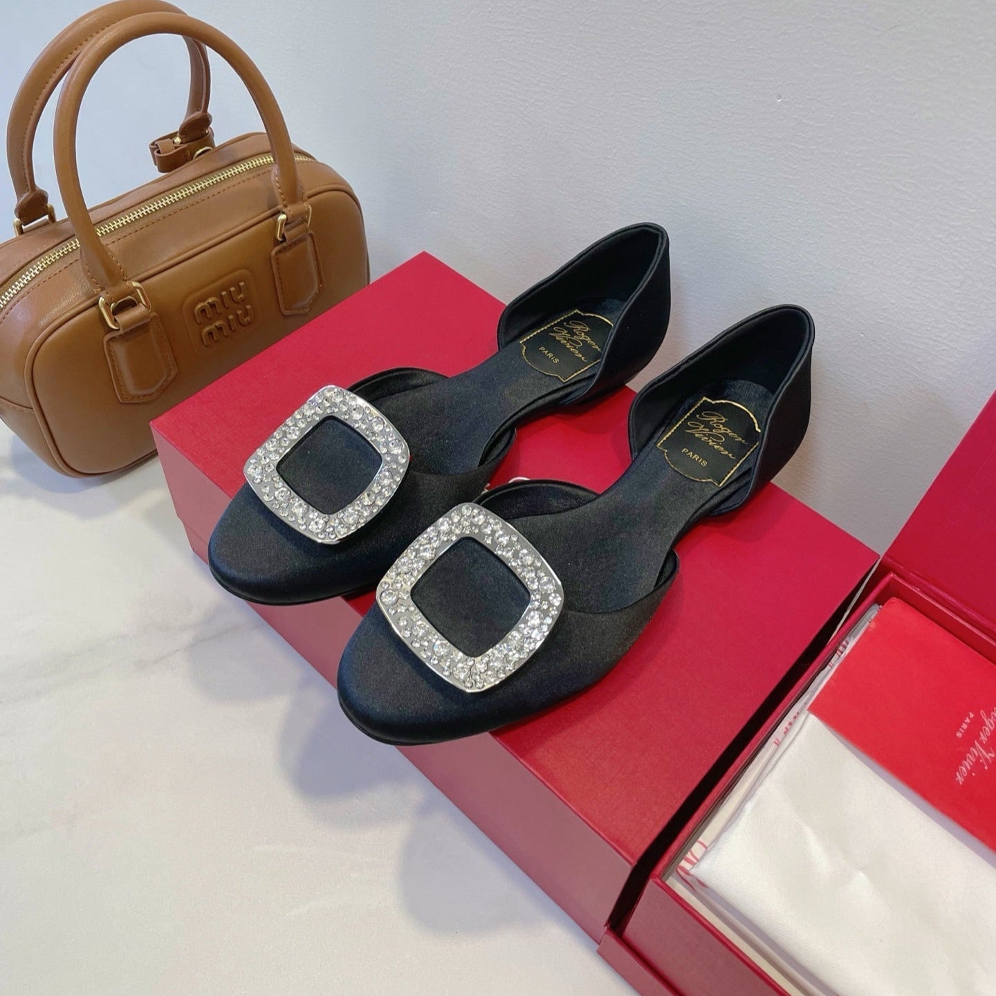 Viv Chips Ballerina Flat Pink Silk 329267