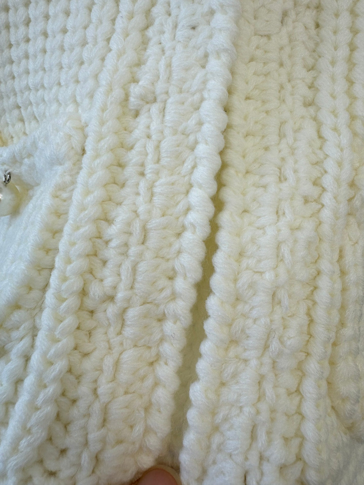 CC 26s Knitted Cardigan Cream Cashmere Wool 424679