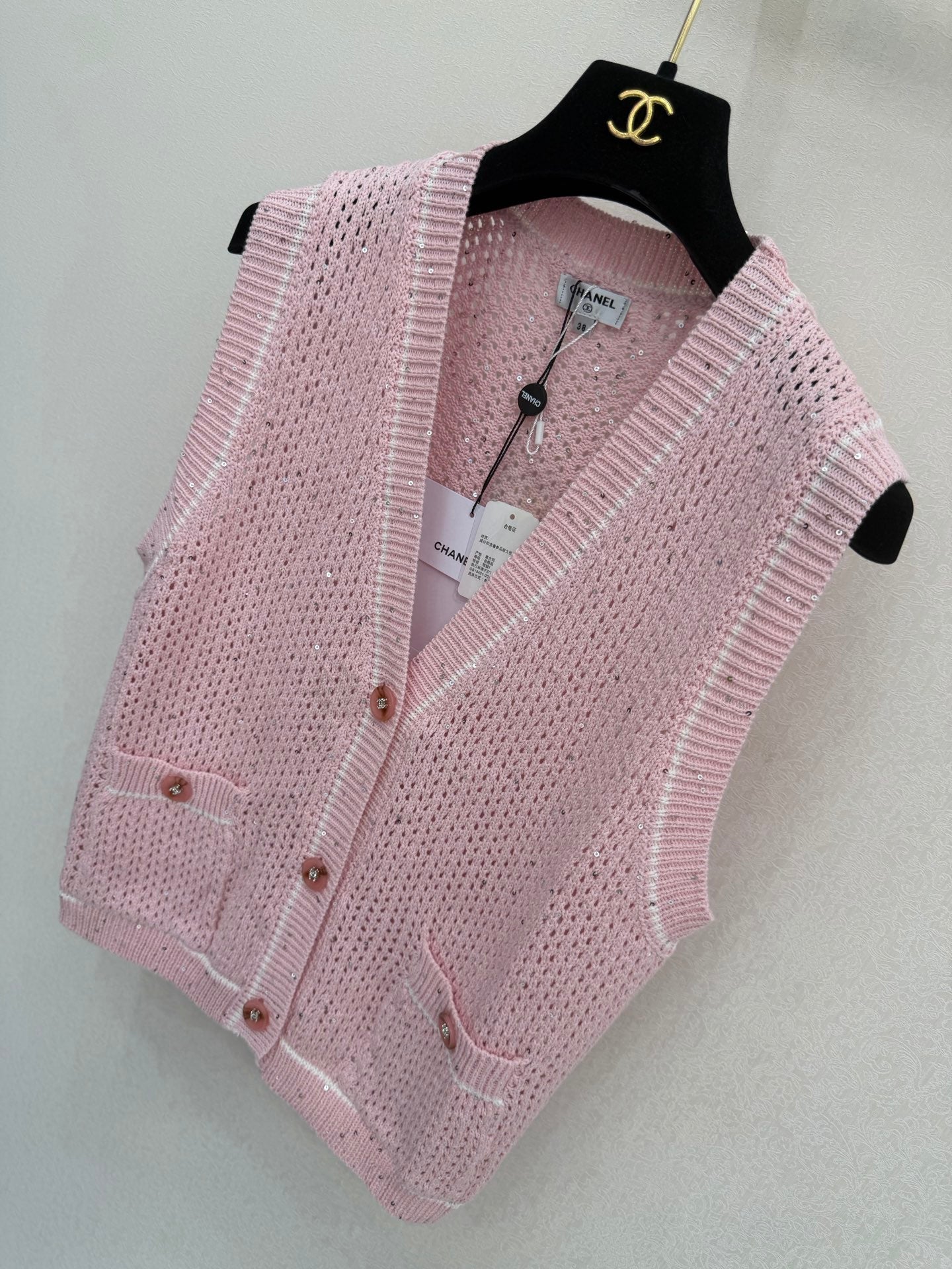 CC 26s Vest Pink Cotton 394846