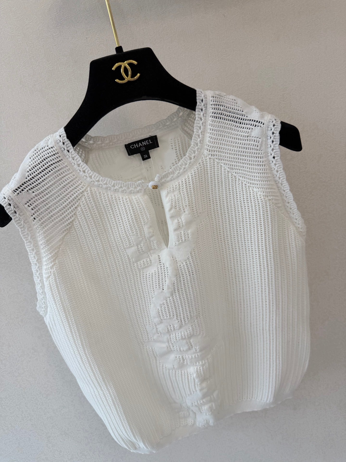 CC 26s Tank Top White Cotton Silk 394832