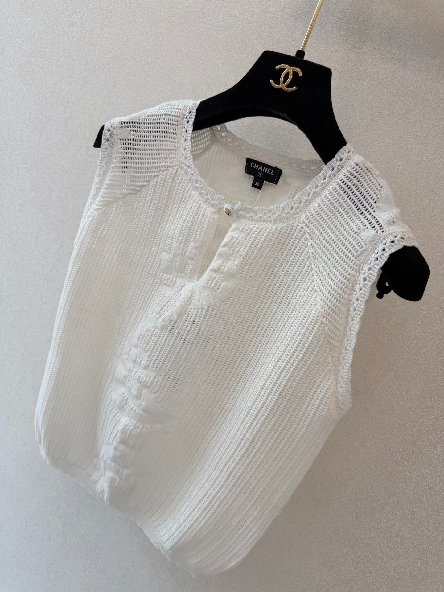 CC 26s Tank Top White Cotton Silk 394832
