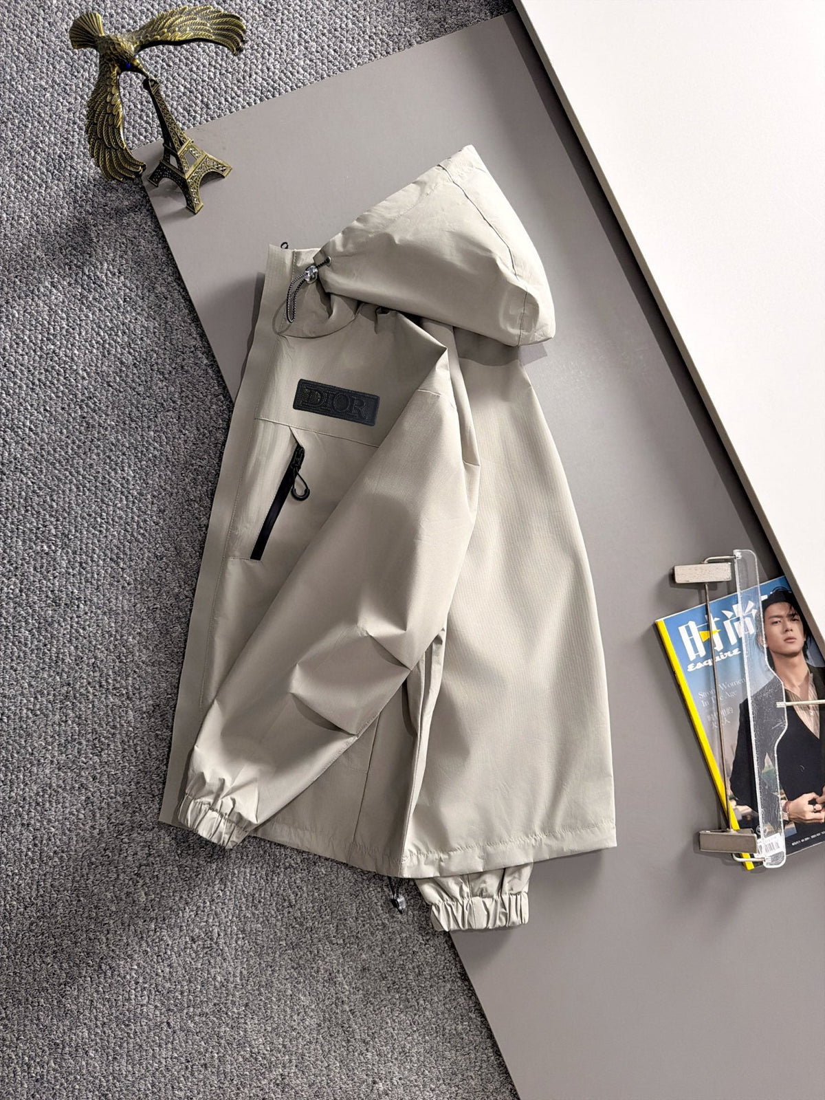 Dior 26s Men Hooded Windbreaker Jacket Nylon 434239
