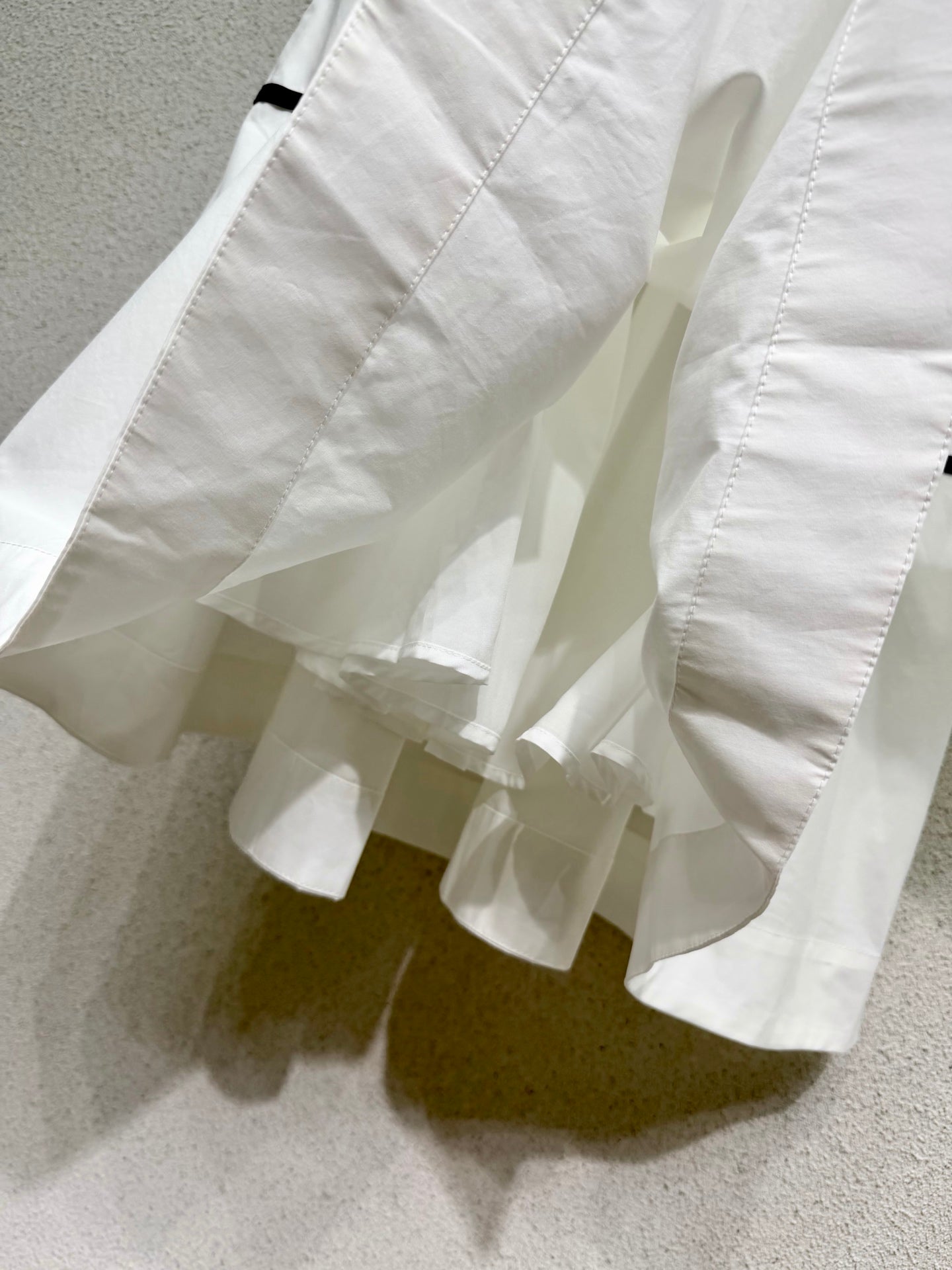 Prada Slubbed Toile Skirt White Cotton 381922