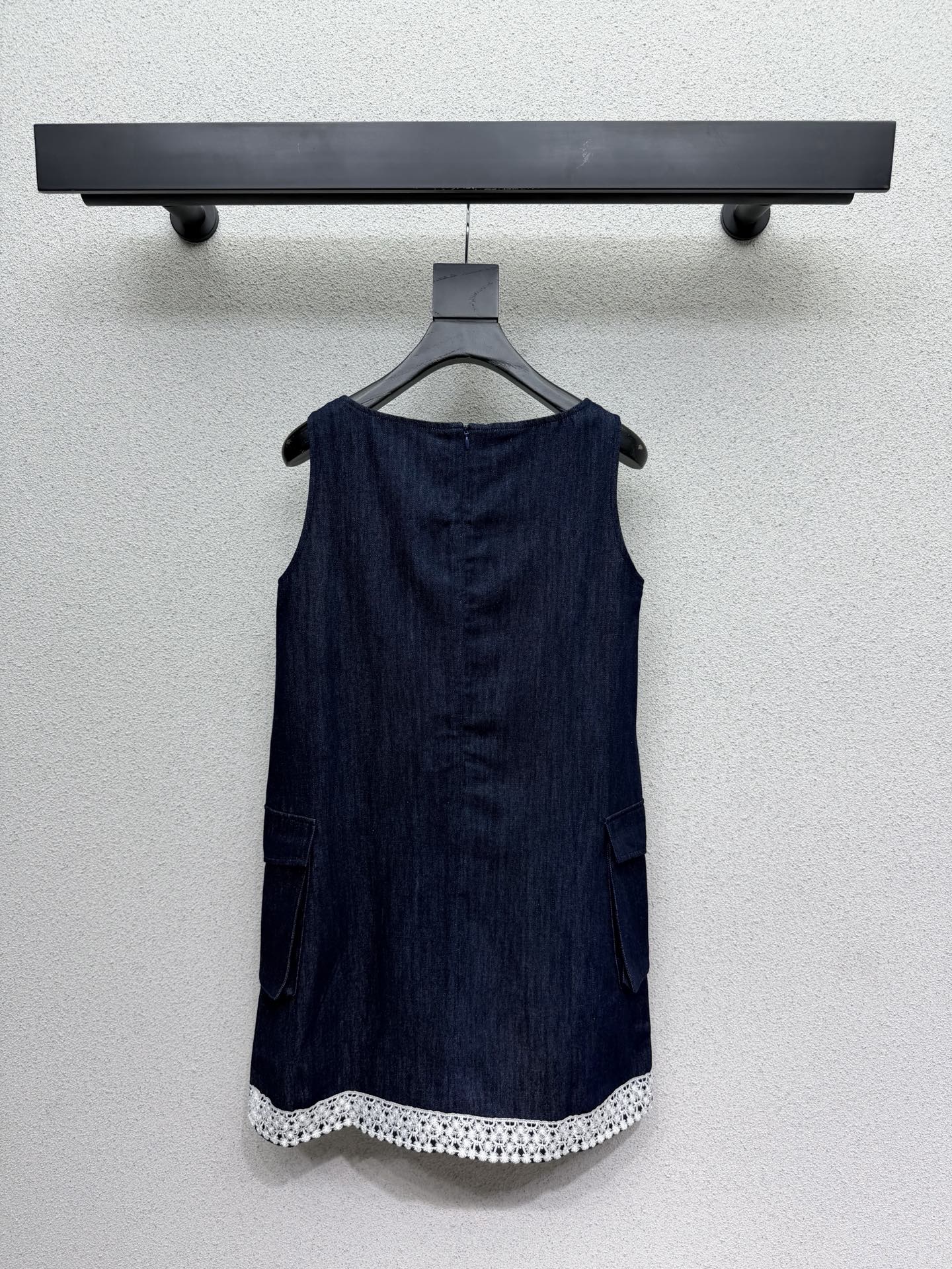 Prada 26s Triangle Logo Denim Dress 393928